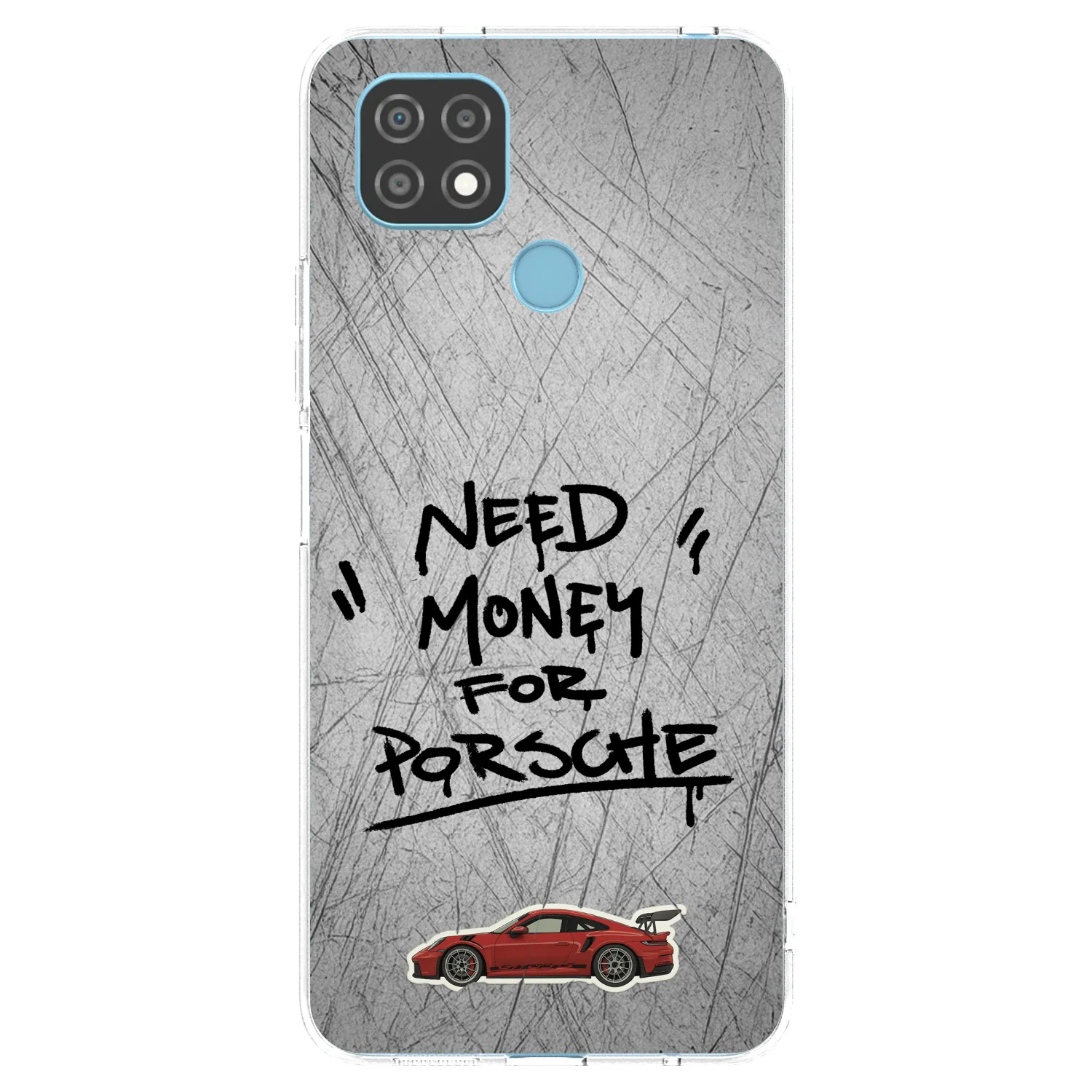 Picasee silikonowe przeźroczyste etui na Realme C21 - Grey Drift