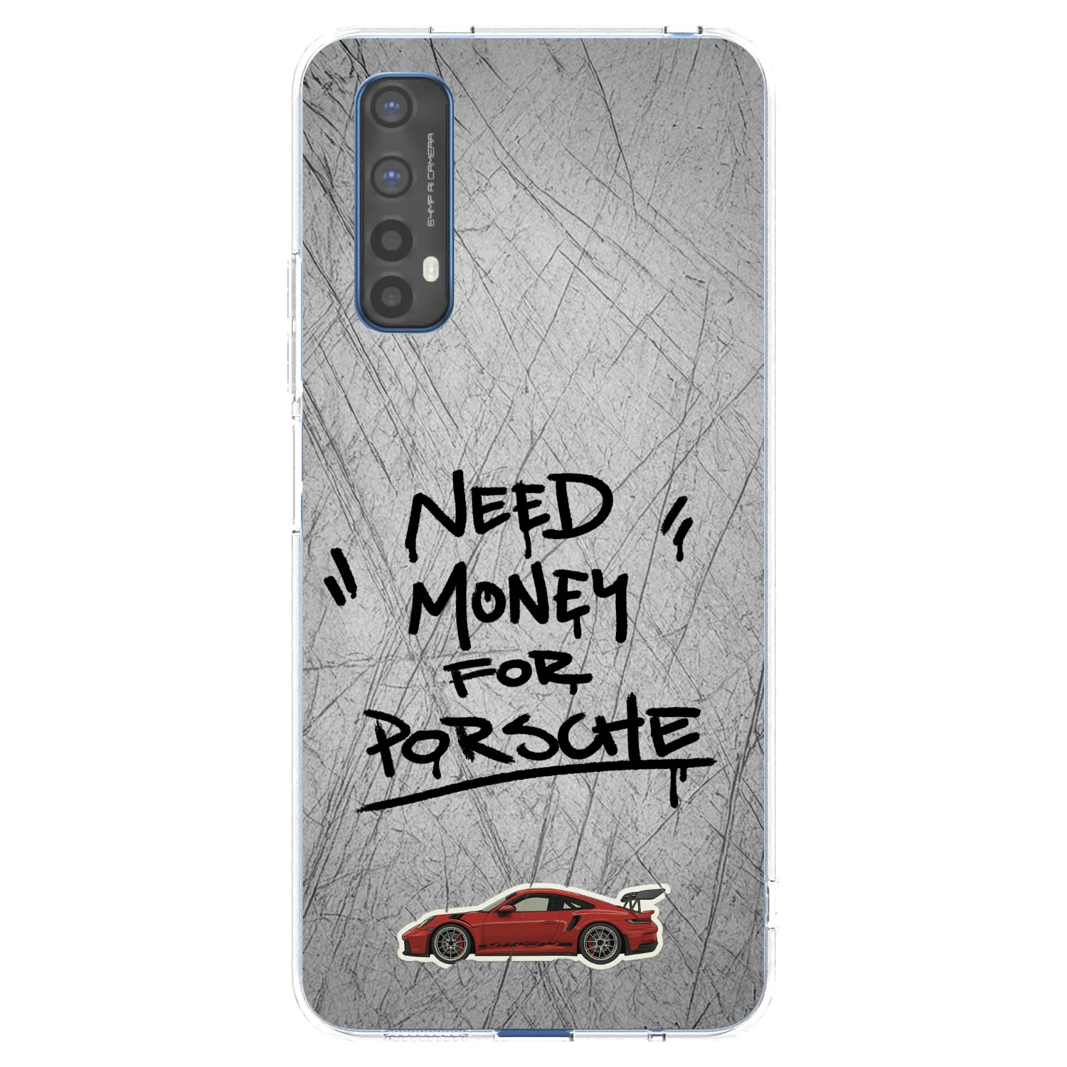 Picasee silikonowe przeźroczyste etui na Realme 7 - Grey Drift