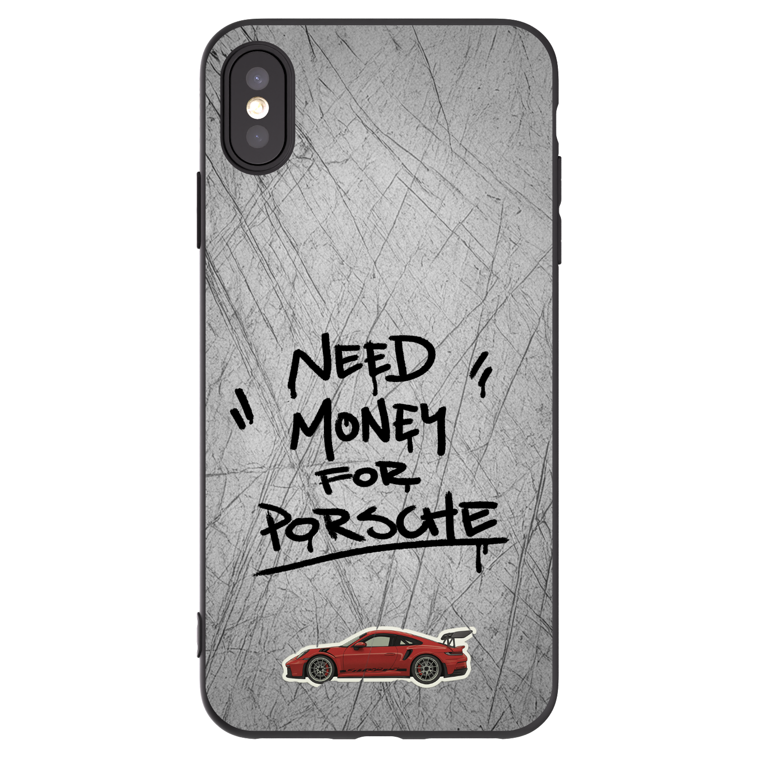 Picasee silikonowe czarne etui na Apple iPhone XS Max - Grey Drift