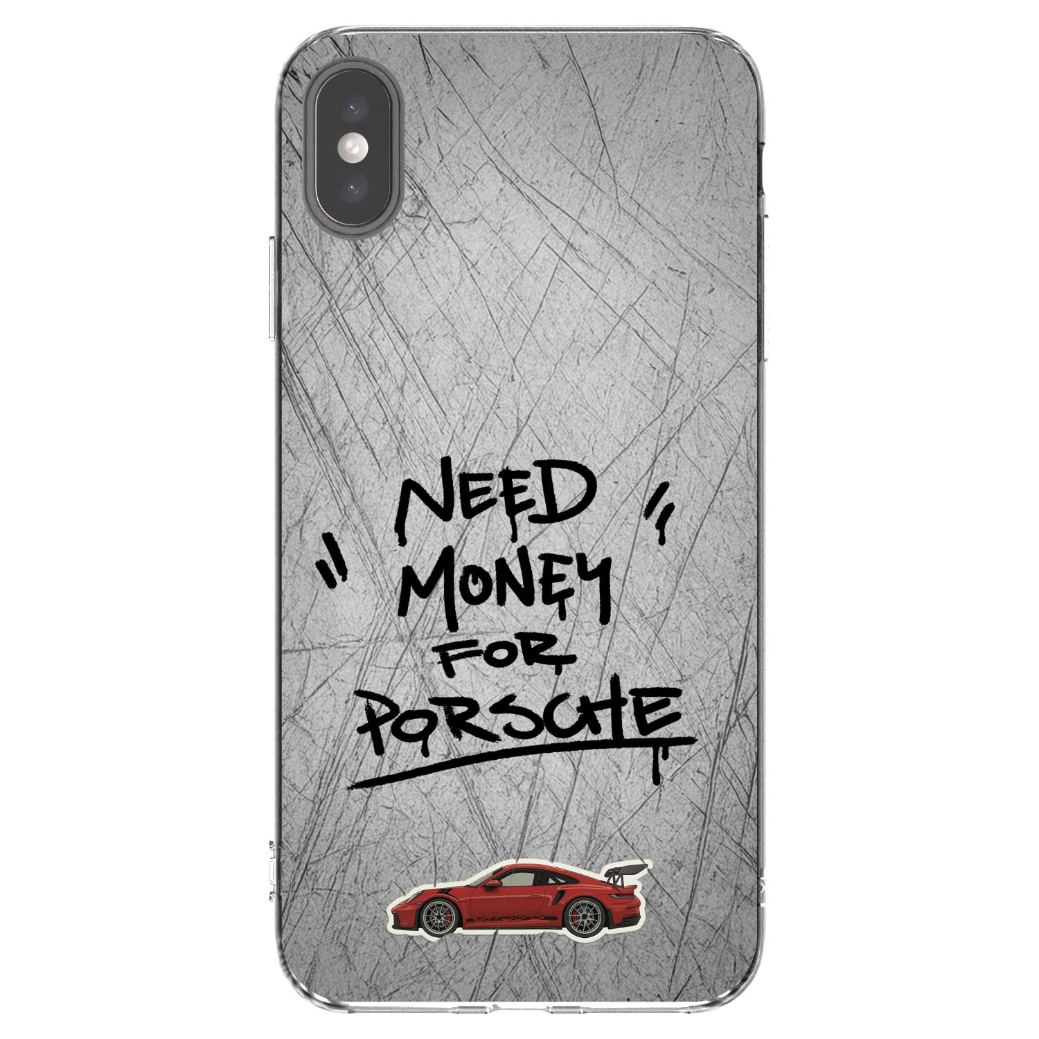 Picasee silikonowe przeźroczyste etui na Apple iPhone XS Max - Grey Drift