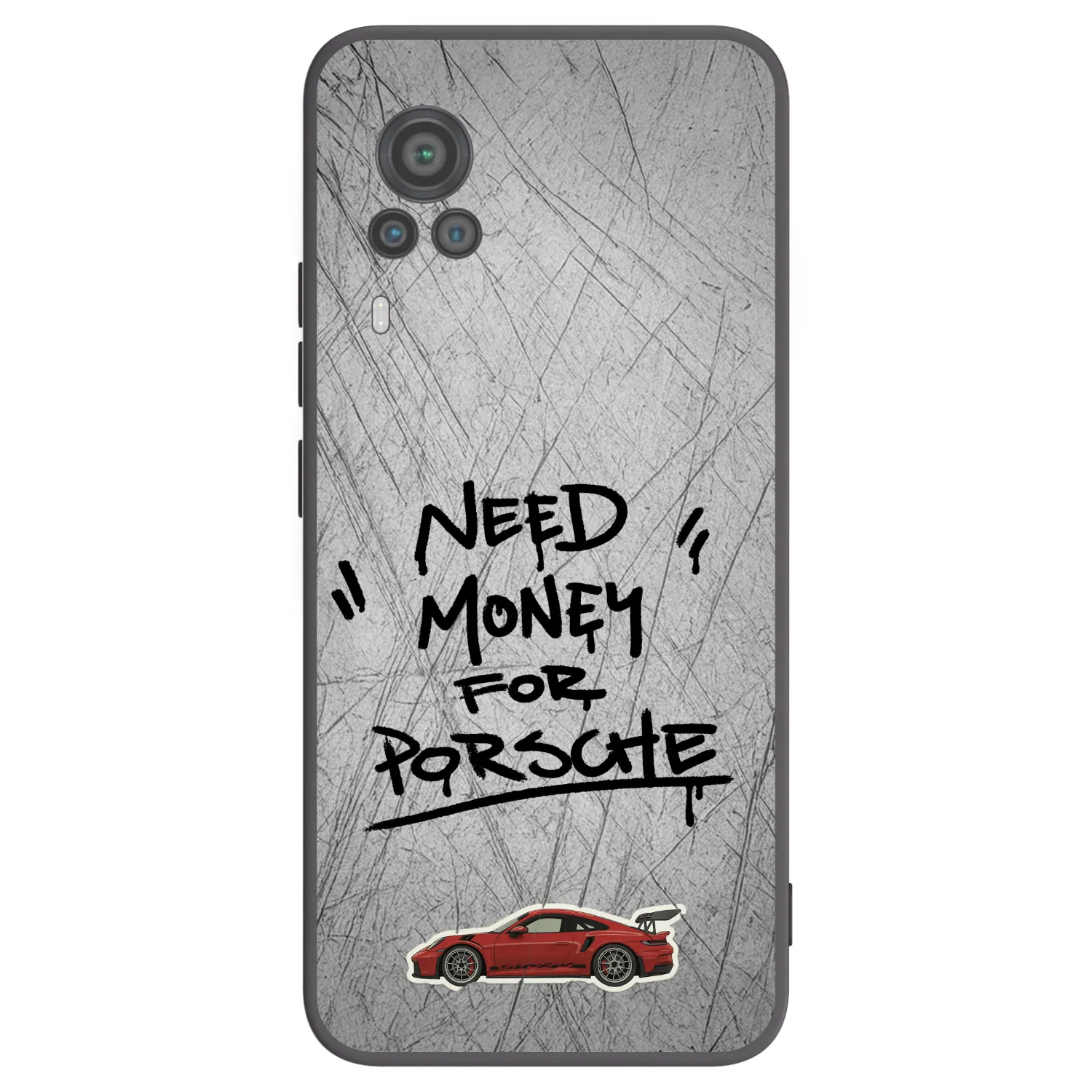 Picasee silikonowe czarne etui na Vivo X60 Pro 5G - Grey Drift
