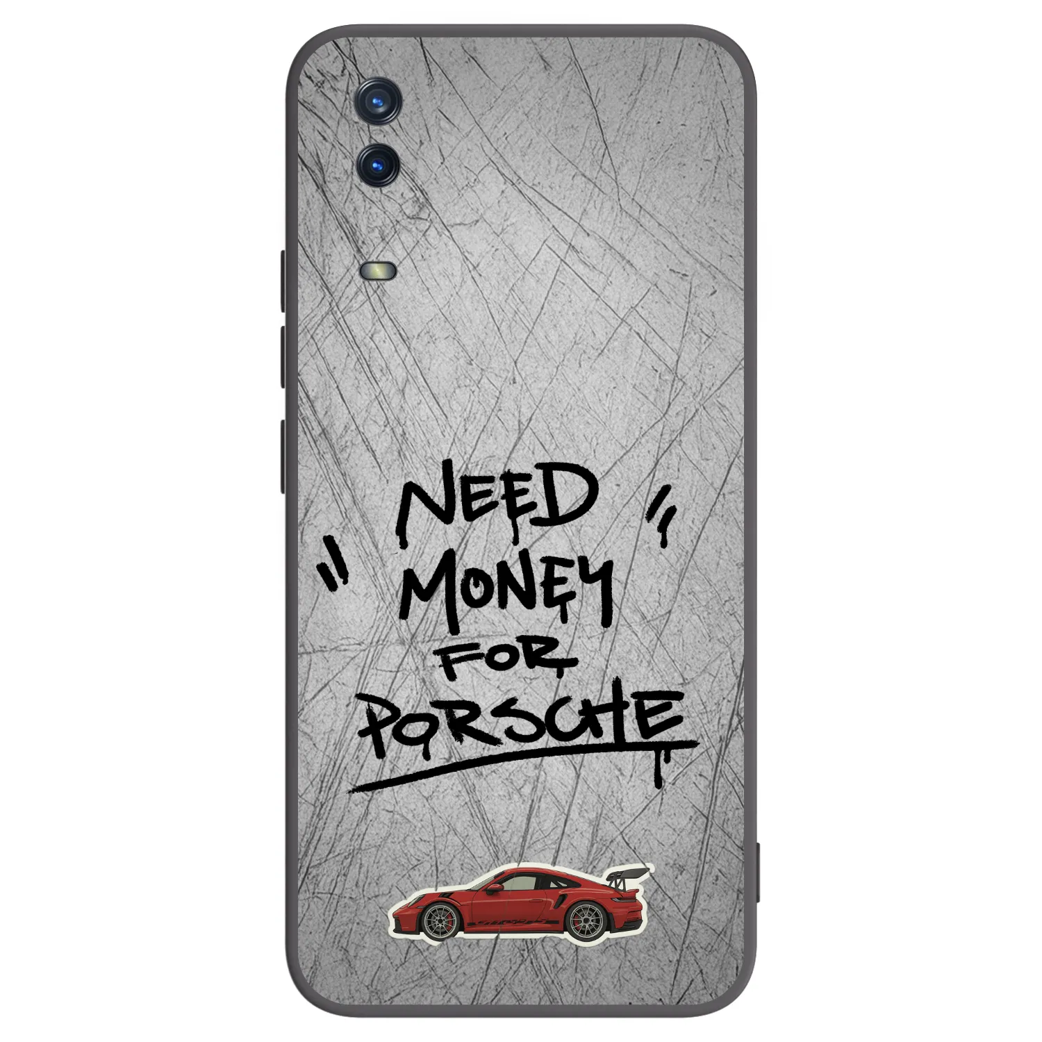 Picasee silikonowe czarne etui na Vivo Y11s - Grey Drift