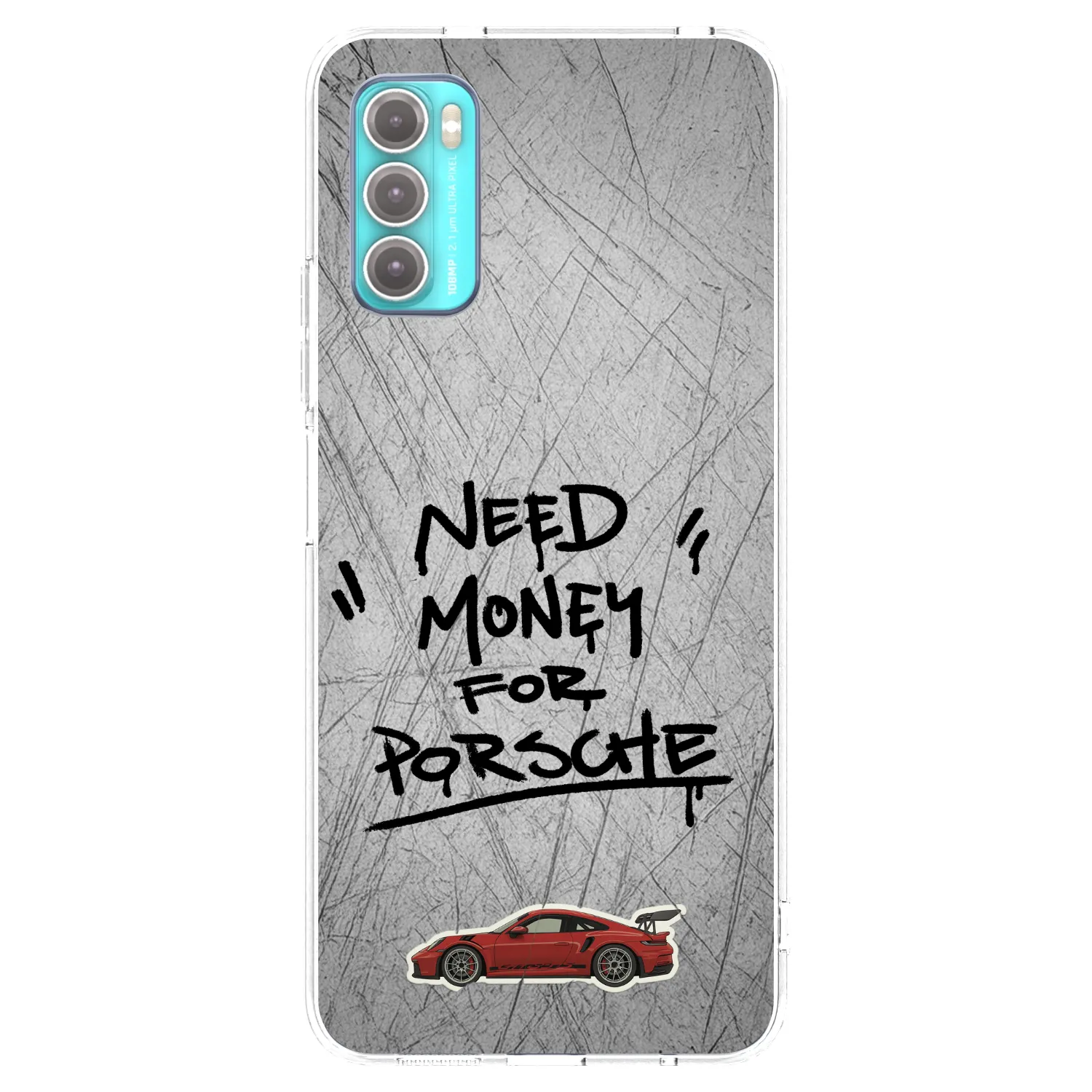 Picasee silikonowe przeźroczyste etui na Motorola Moto G60 - Grey Drift