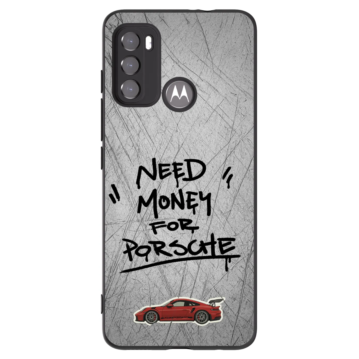 Picasee silikonowe czarne etui na Motorola Moto G60 - Grey Drift
