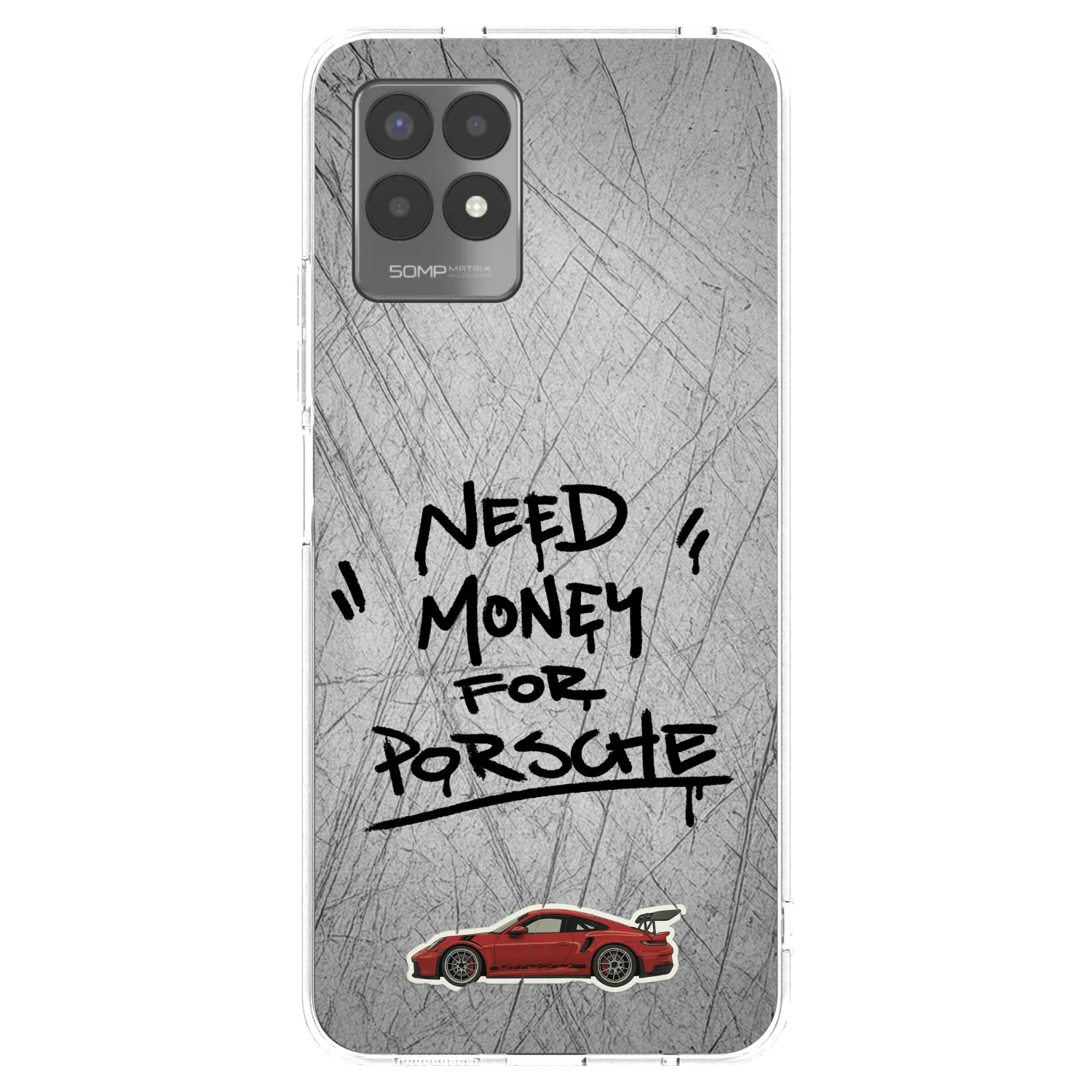 Picasee silikonowe przeźroczyste etui na Realme 8i - Grey Drift