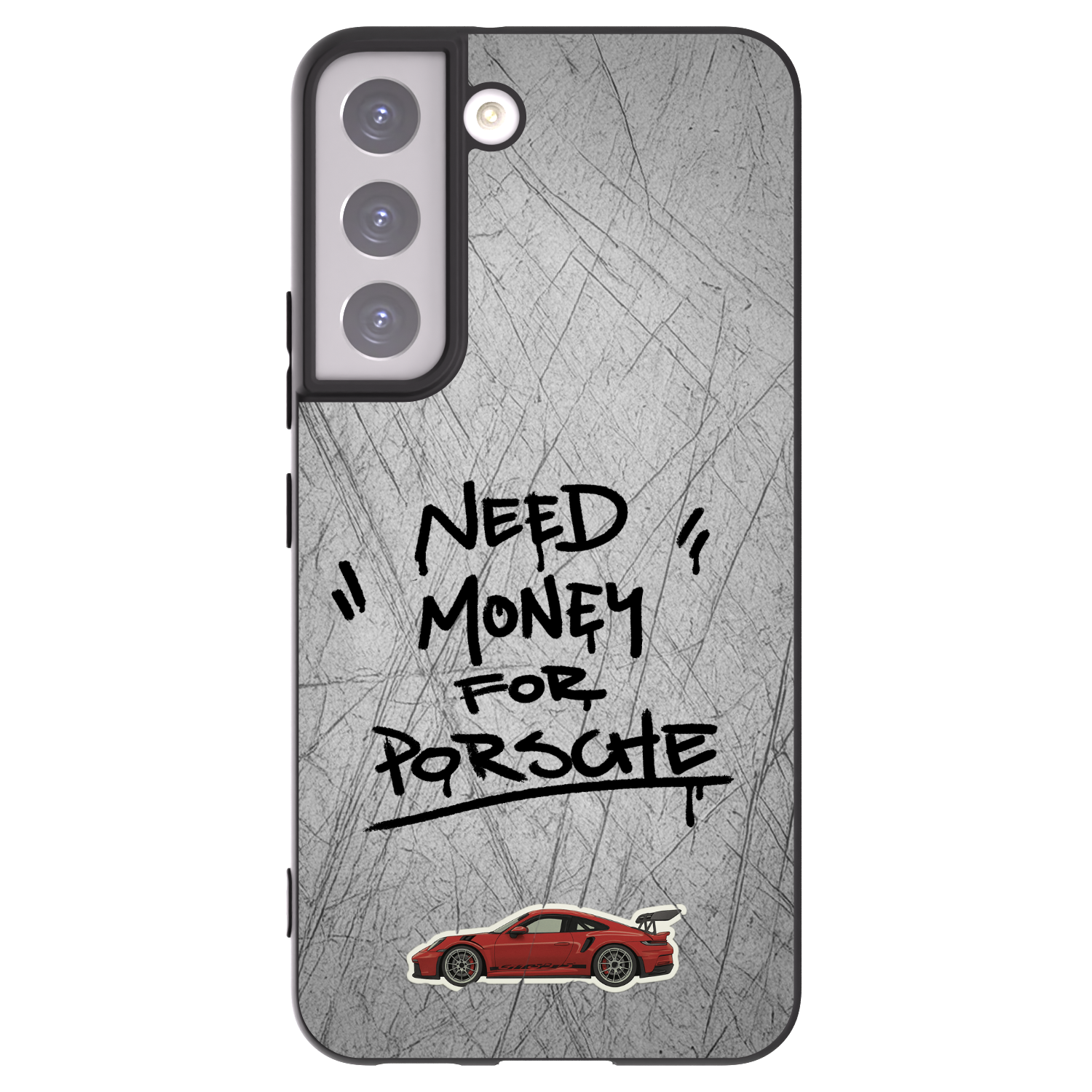 Picasee silikonowe czarne etui na Samsung Galaxy S22 5G - Grey Drift