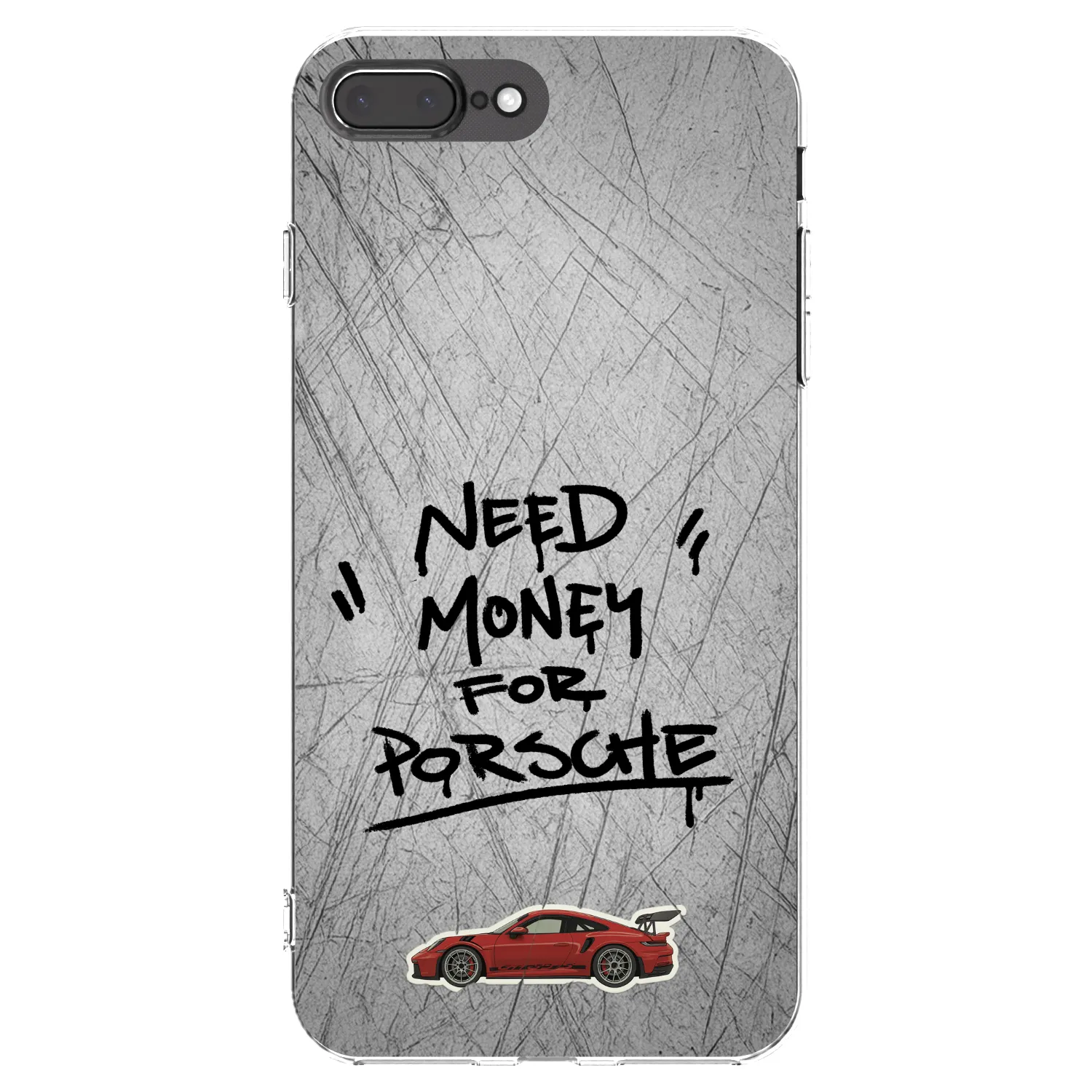 Picasee silikonowe przeźroczyste etui na Apple iPhone 7 Plus - Grey Drift