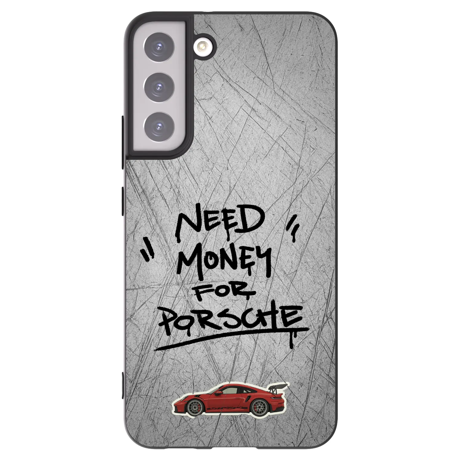 Picasee silikonowe czarne etui na Samsung Galaxy S22+ 5G - Grey Drift