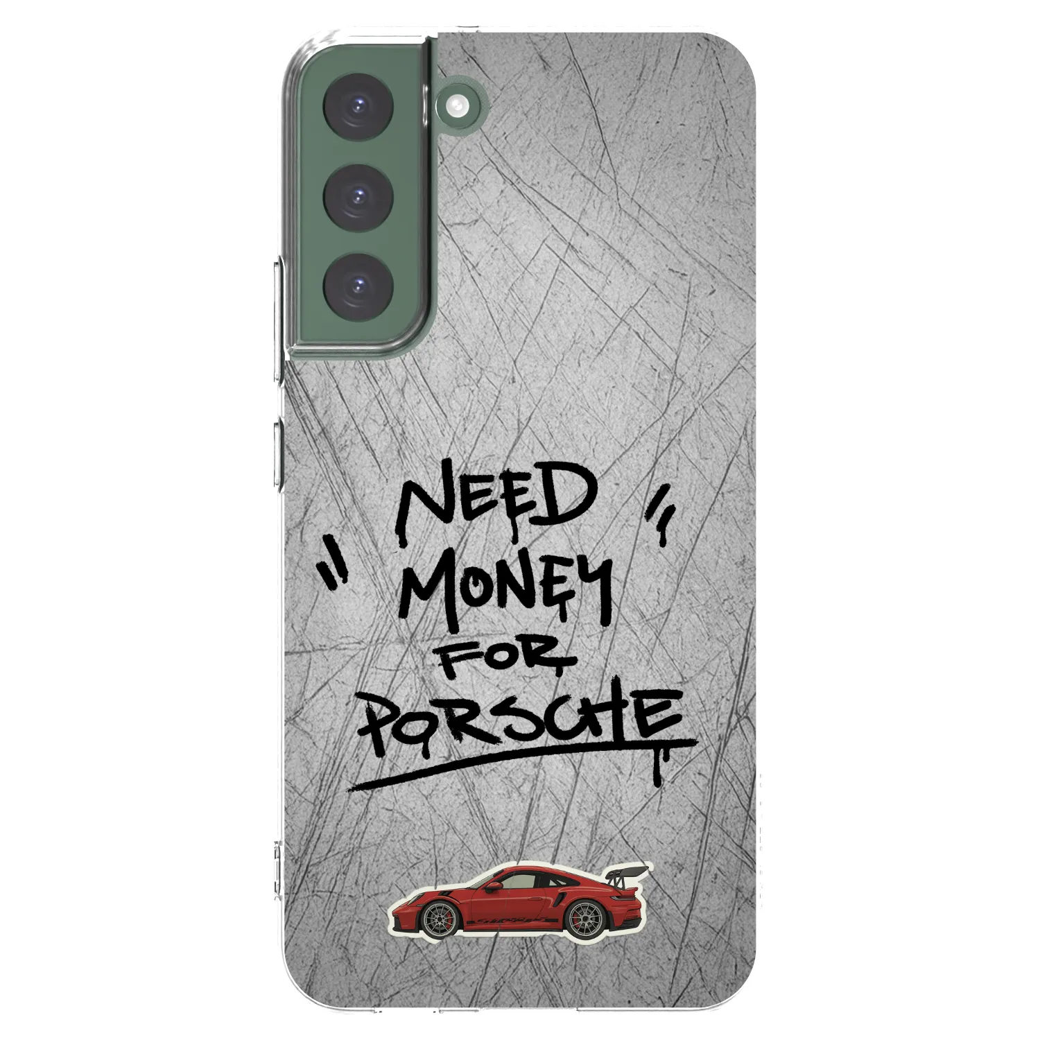 Picasee silikonowe przeźroczyste etui na Samsung Galaxy S22+ 5G - Grey Drift