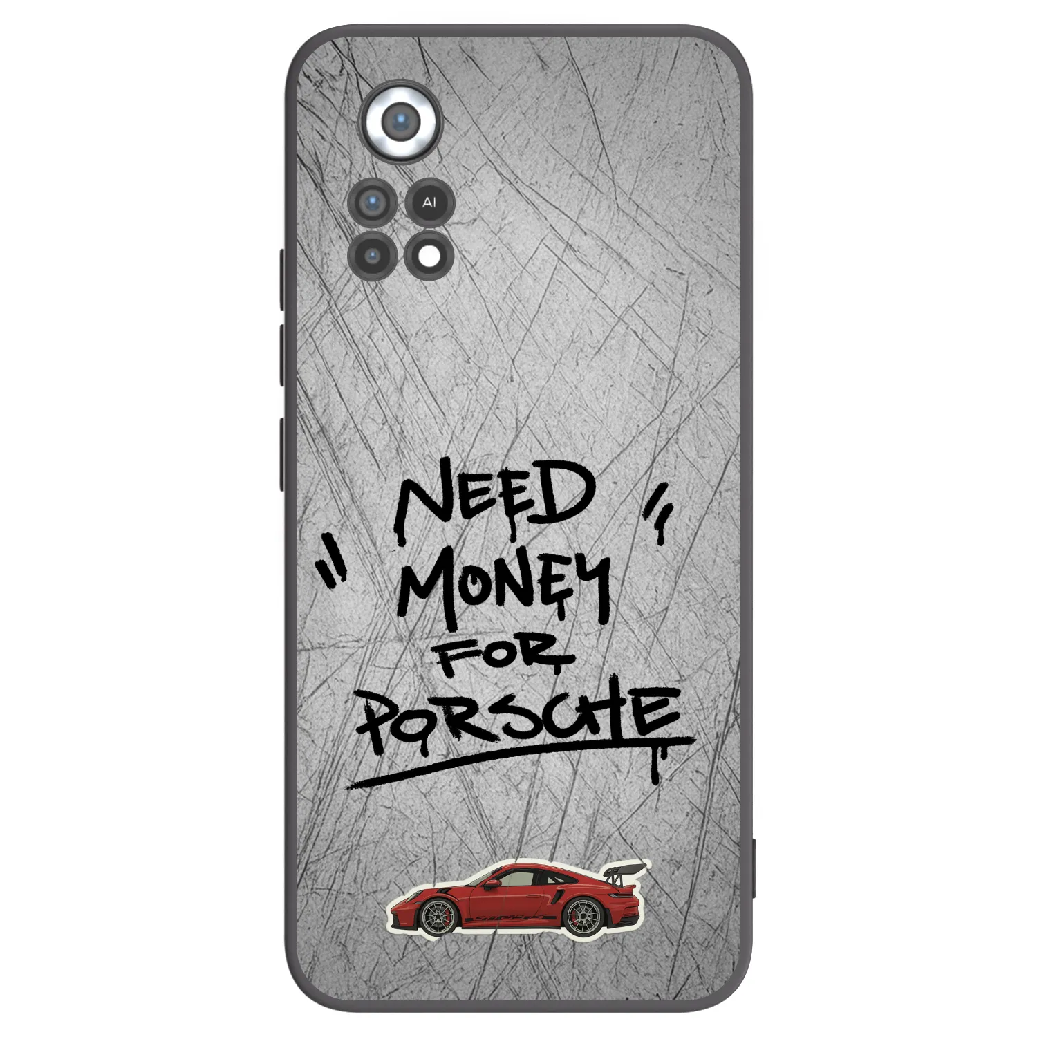 Picasee silikonowe czarne etui na Xiaomi Poco X4 Pro 5G - Grey Drift