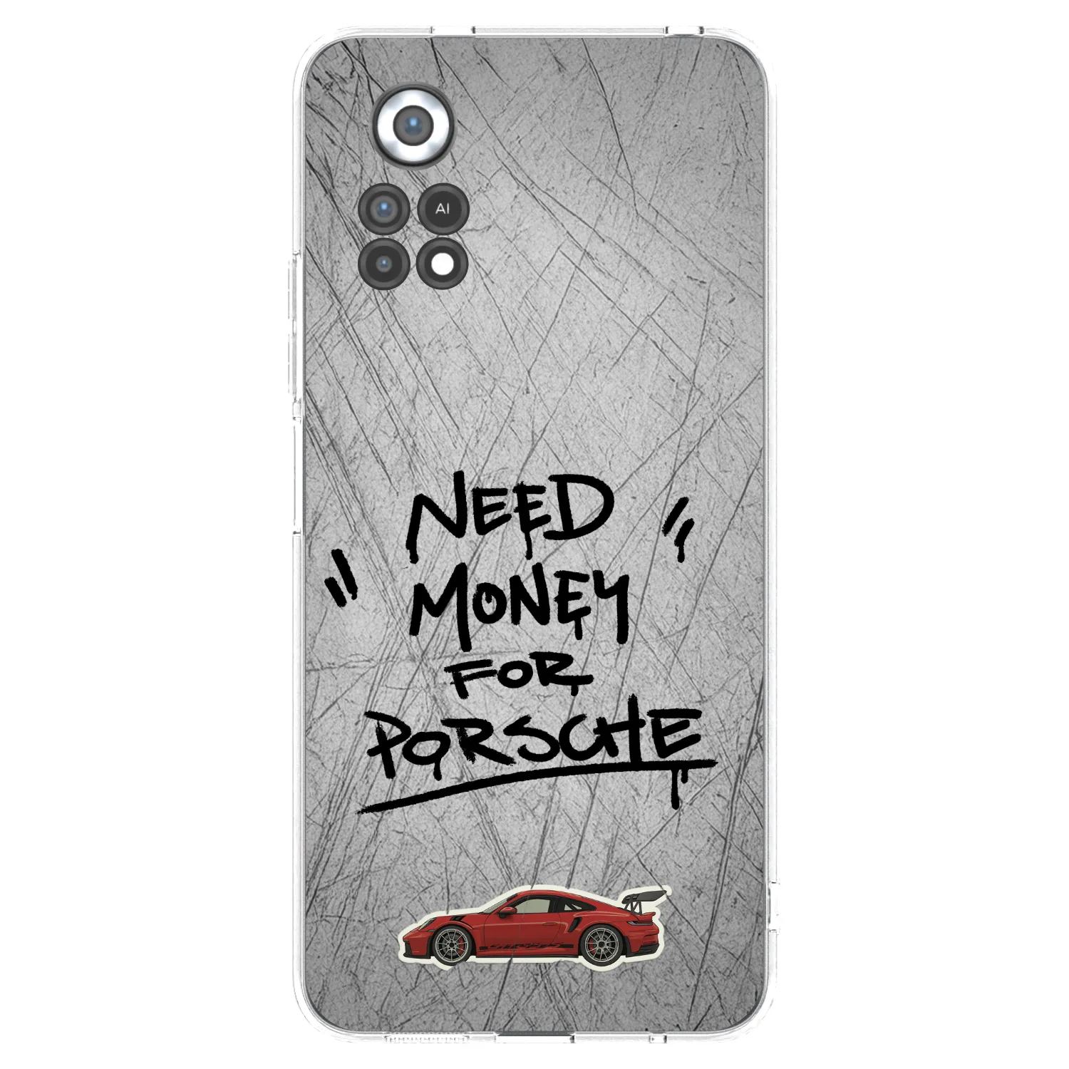 Picasee silikonowe przeźroczyste etui na Xiaomi Poco X4 Pro 5G - Grey Drift
