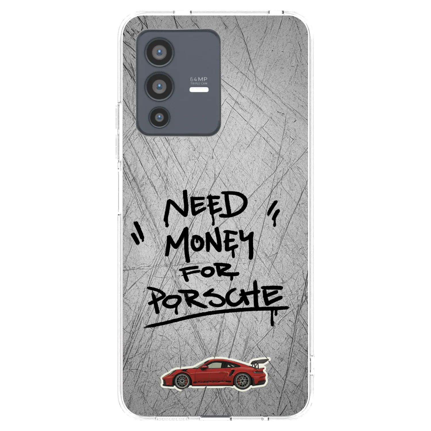 Picasee silikonowe przeźroczyste etui na Vivo V23 5G - Grey Drift
