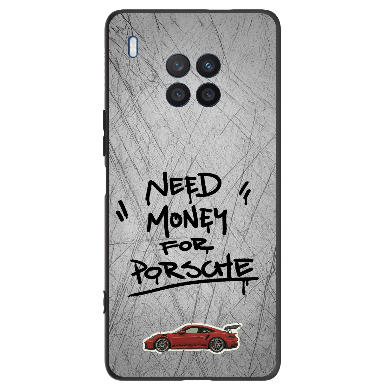 Picasee silikonowe czarne etui na Honor 50 Lite - Grey Drift