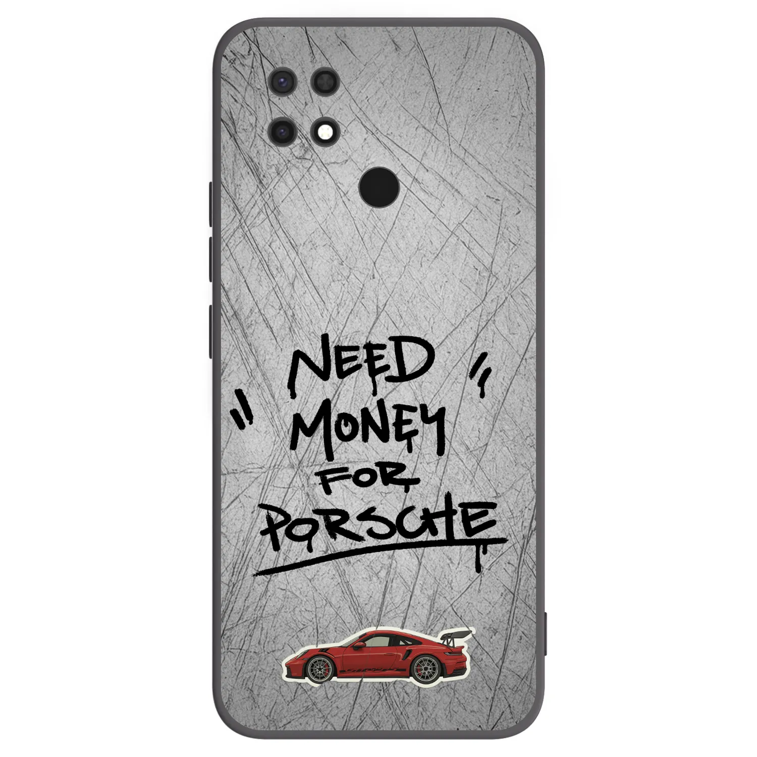 Picasee silikonowe czarne etui na Xiaomi Redmi 10C - Grey Drift