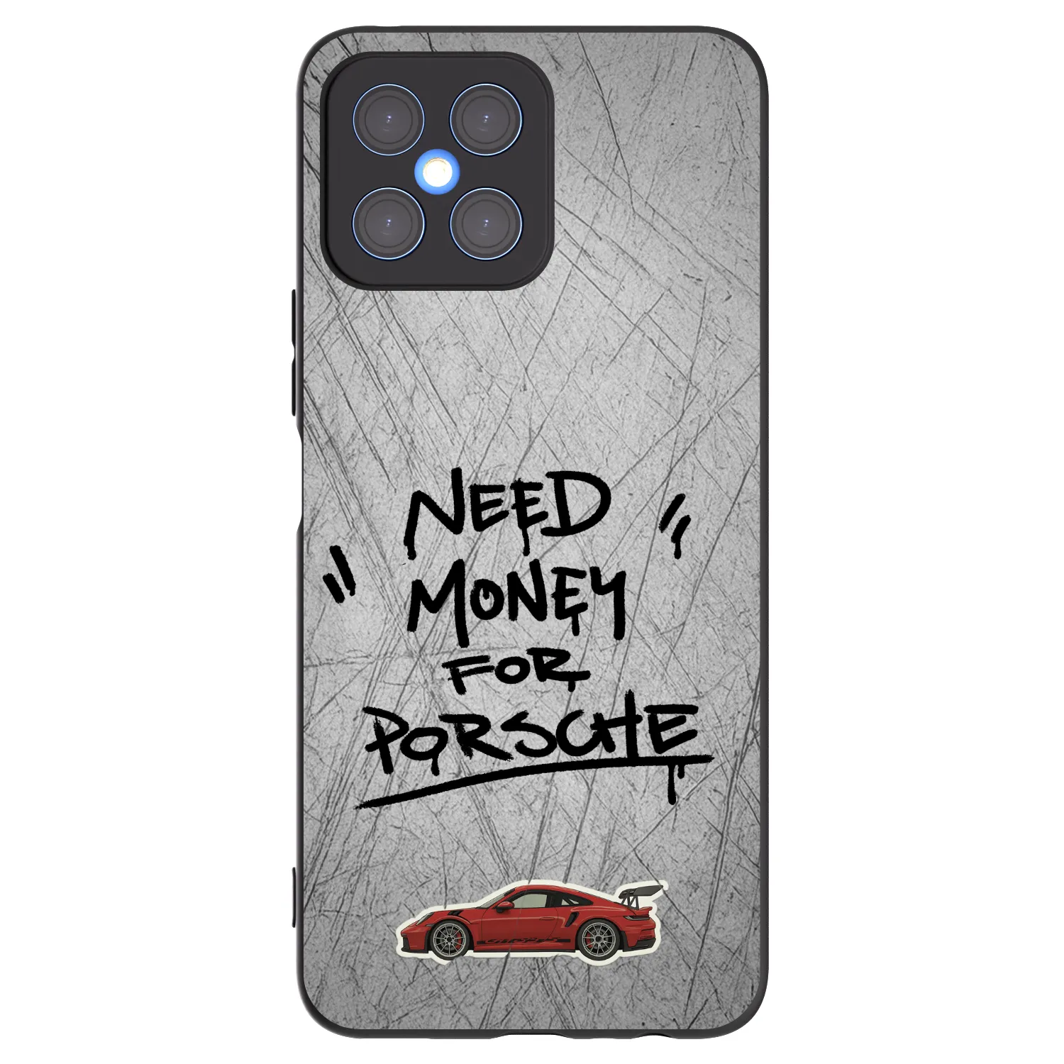 Picasee silikonowe czarne etui na Honor X8 4G - Grey Drift