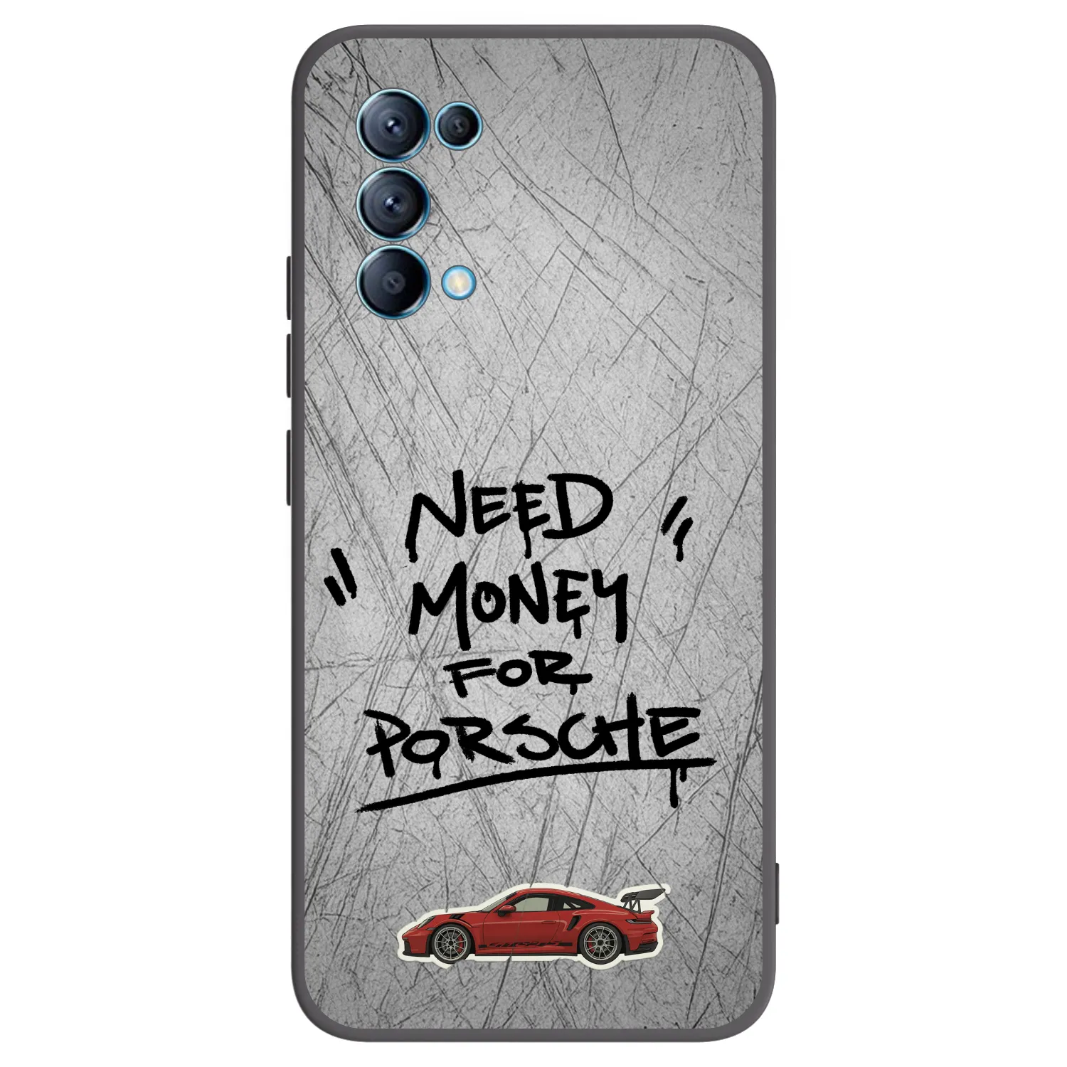 Picasee silikonowe czarne etui na OPPO Reno 5 5G - Grey Drift