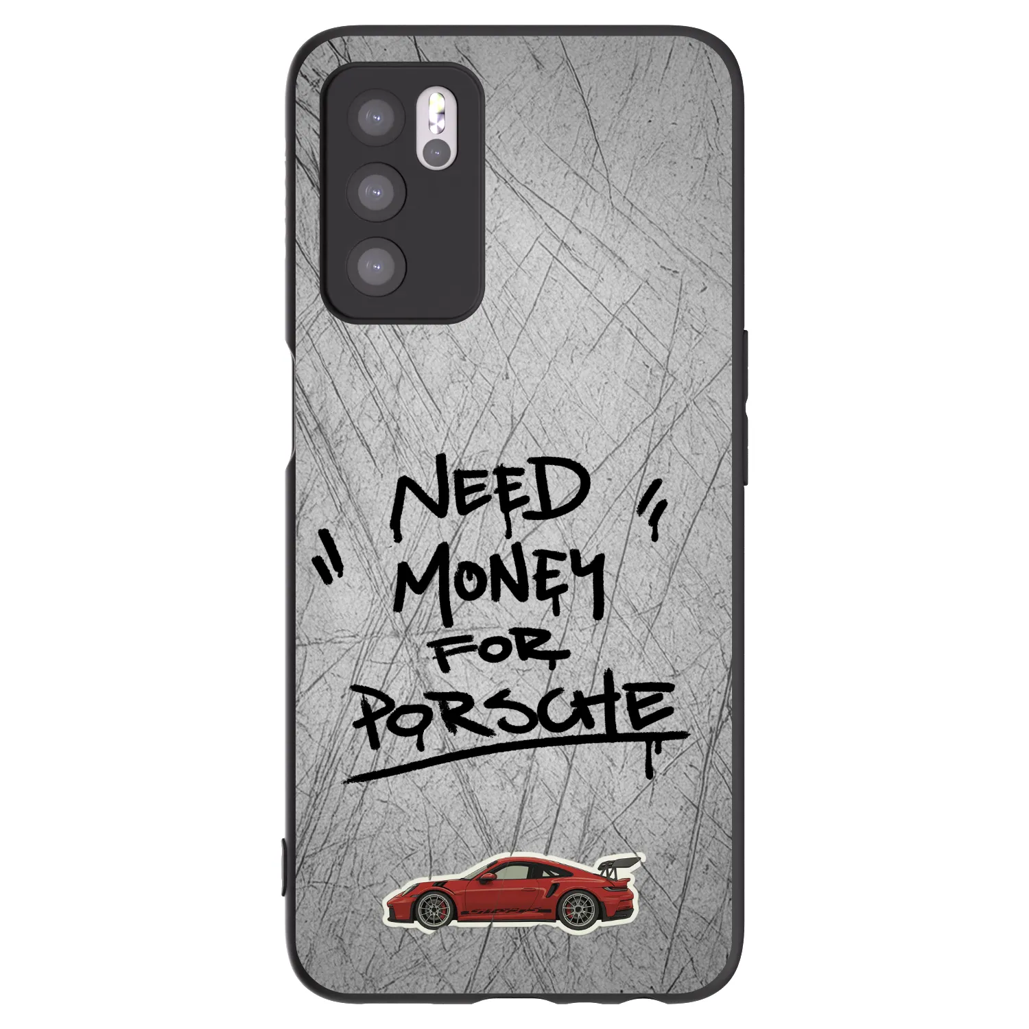 Picasee silikonowe czarne etui na OPPO A16s - Grey Drift