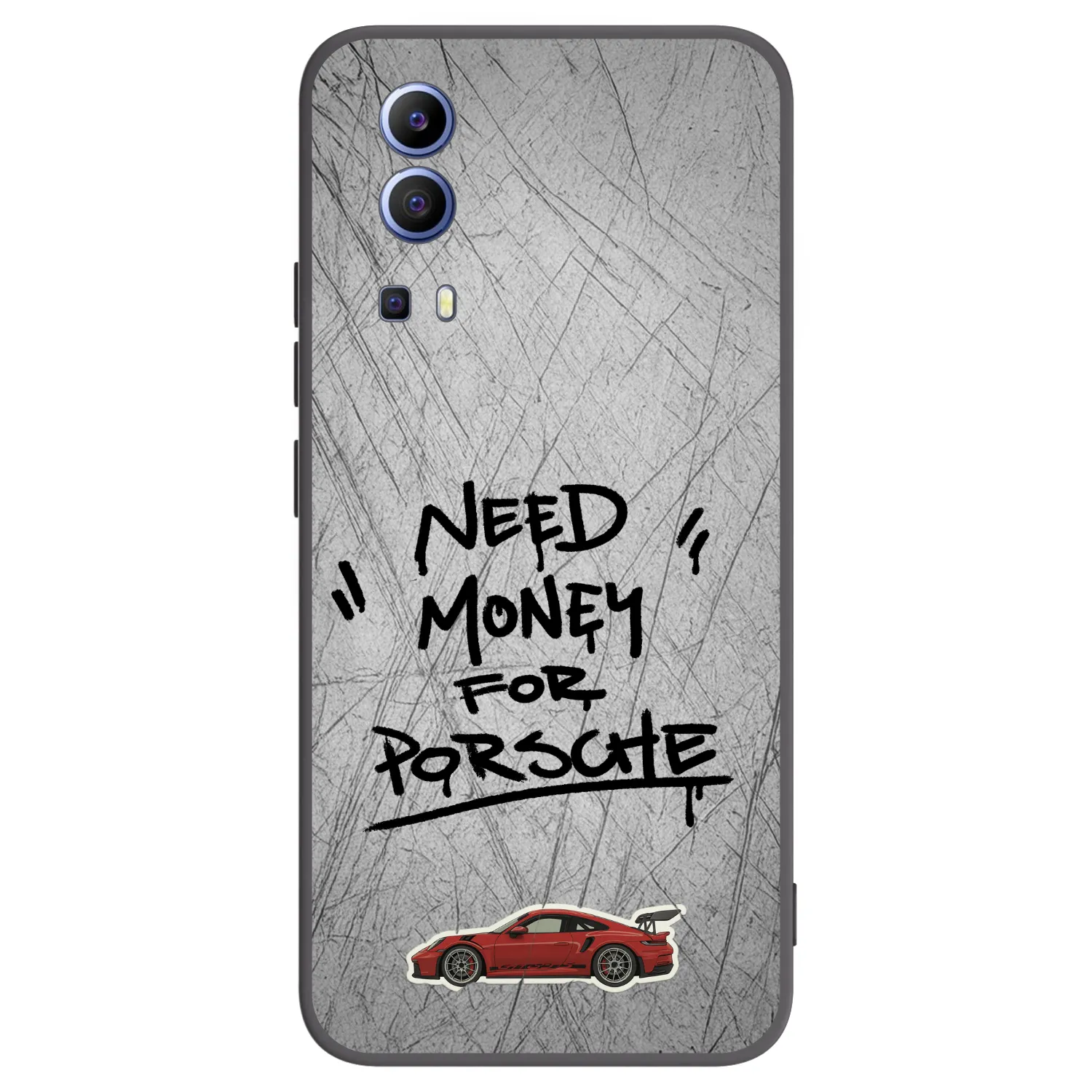 Picasee silikonowe czarne etui na Vivo Y52 5G - Grey Drift