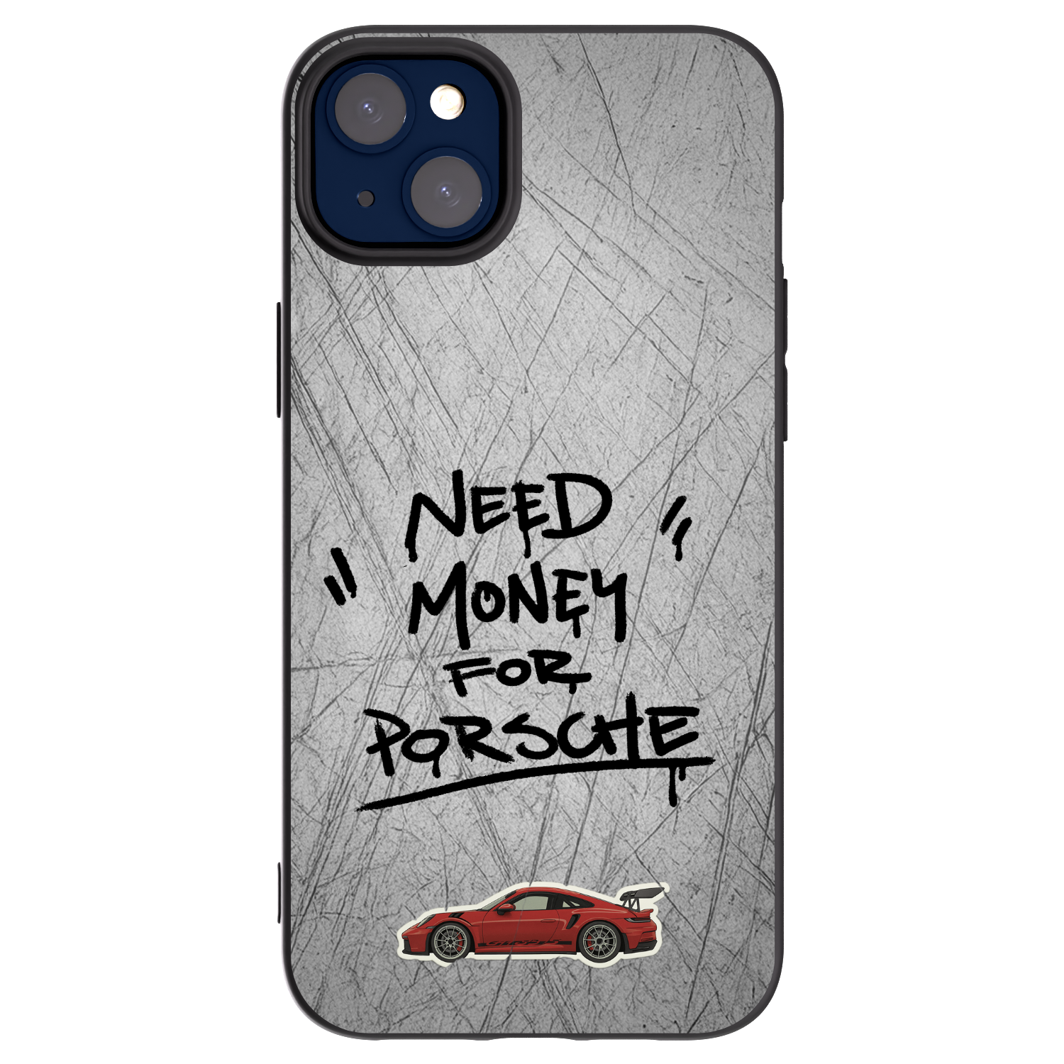 Picasee silikonowe czarne etui na Apple iPhone 14 Plus - Grey Drift