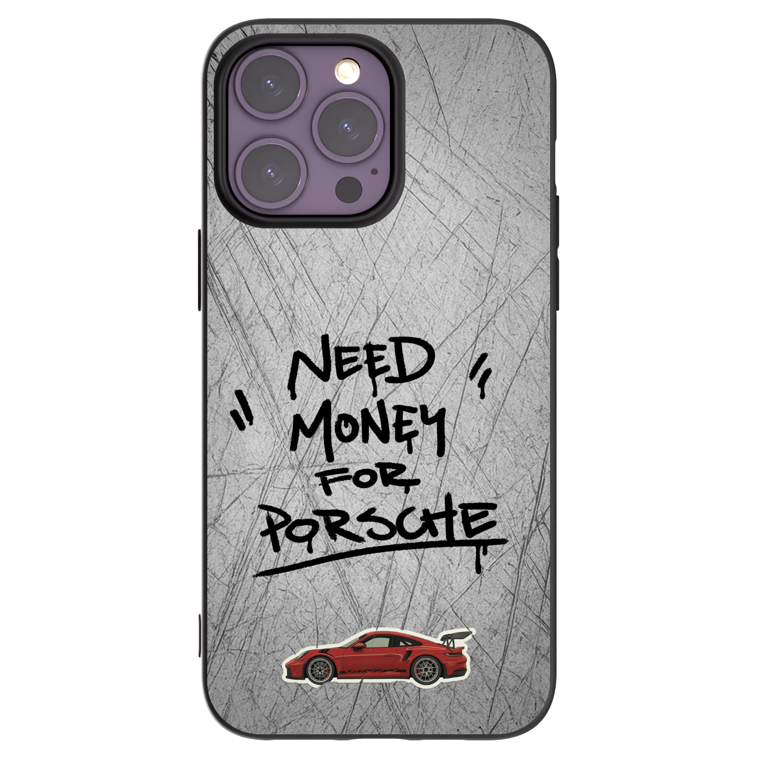 Picasee silikonowe czarne etui na Apple iPhone 14 Pro Max - Grey Drift