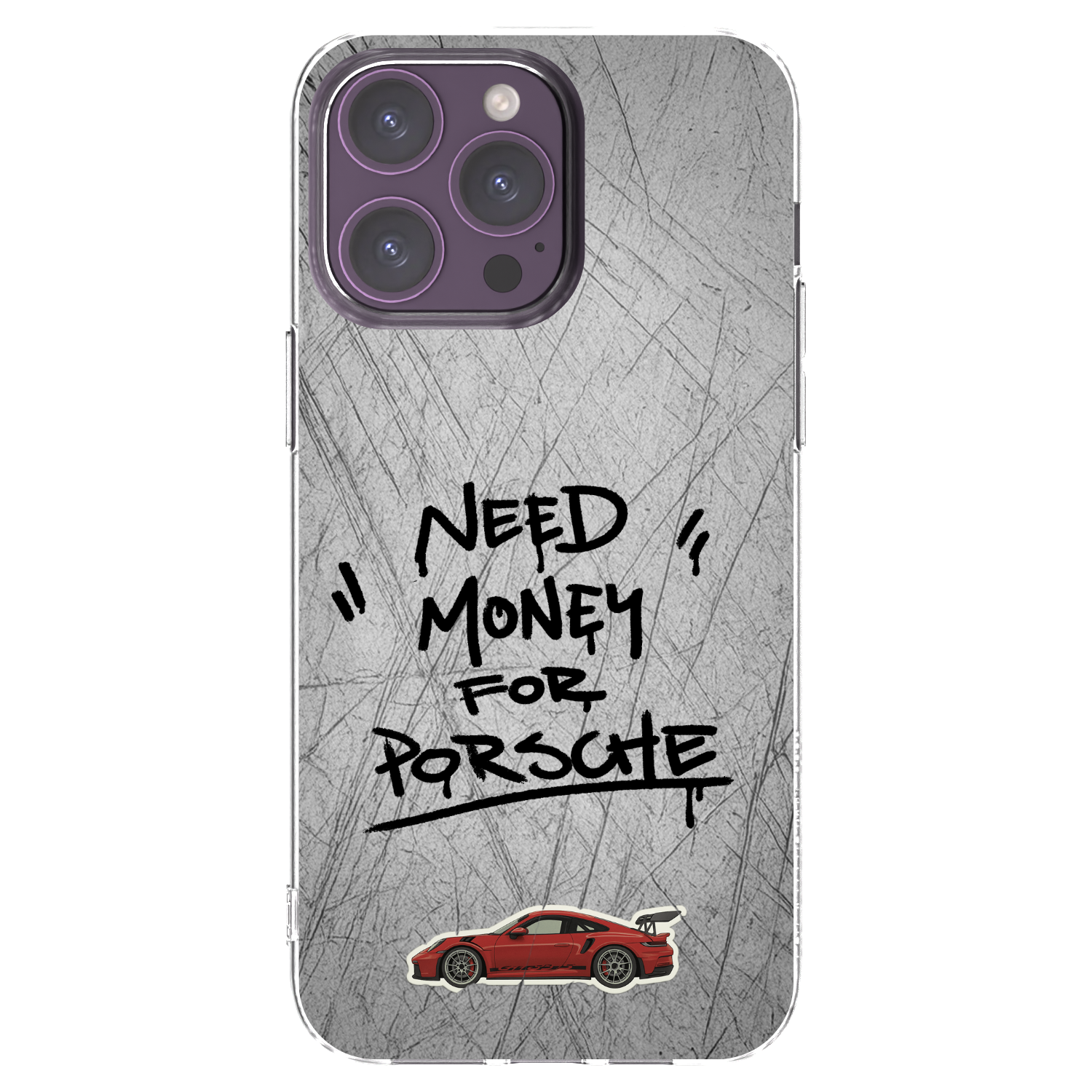 Picasee silikonowe przeźroczyste etui na Apple iPhone 14 Pro Max - Grey Drift