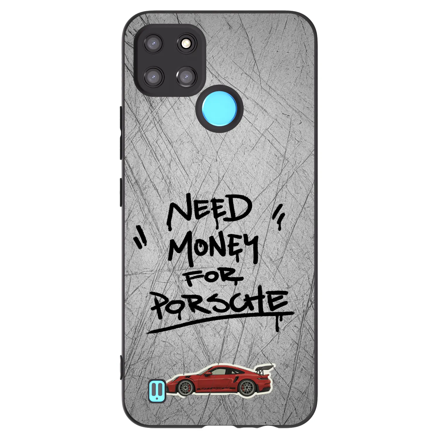 Picasee silikonowe czarne etui na Realme C21Y - Grey Drift