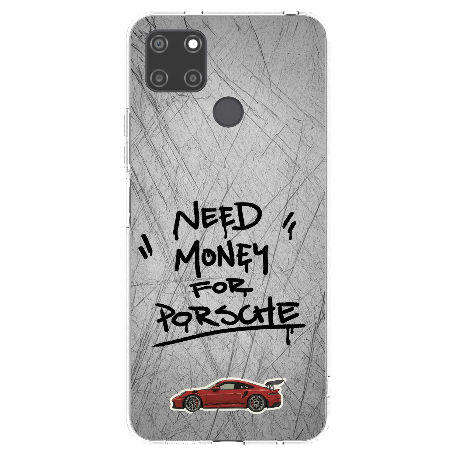Picasee silikonowe przeźroczyste etui na Realme C21Y - Grey Drift