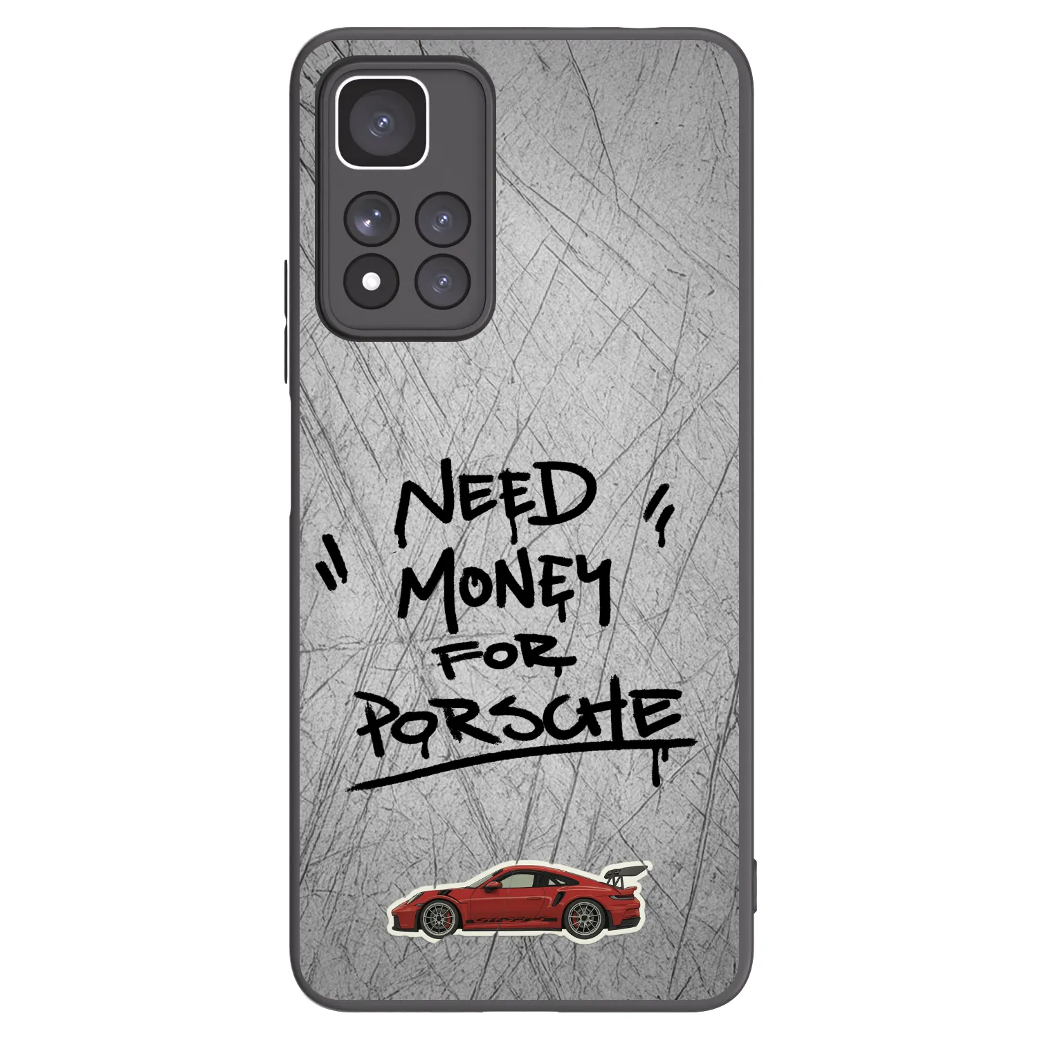 Picasee silikonowe czarne etui na Xiaomi Redmi Note 11 Pro+ 5G - Grey Drift