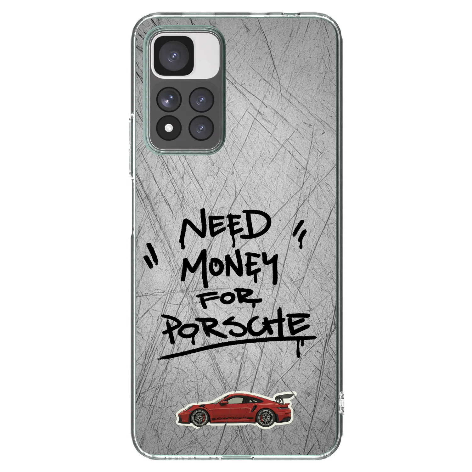 Picasee silikonowe przeźroczyste etui na Xiaomi Redmi Note 11 Pro+ 5G - Grey Drift