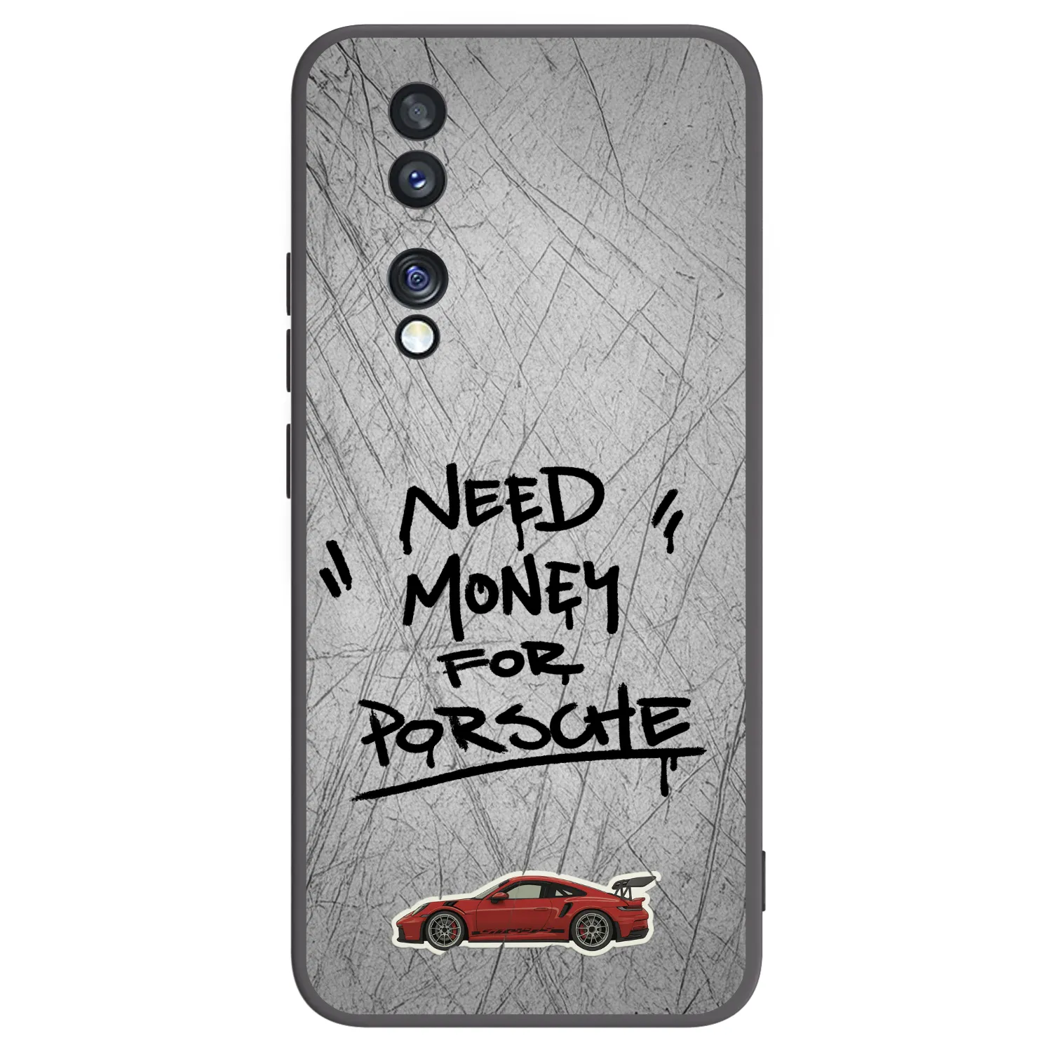 Picasee silikonowe czarne etui na Honor 70 - Grey Drift
