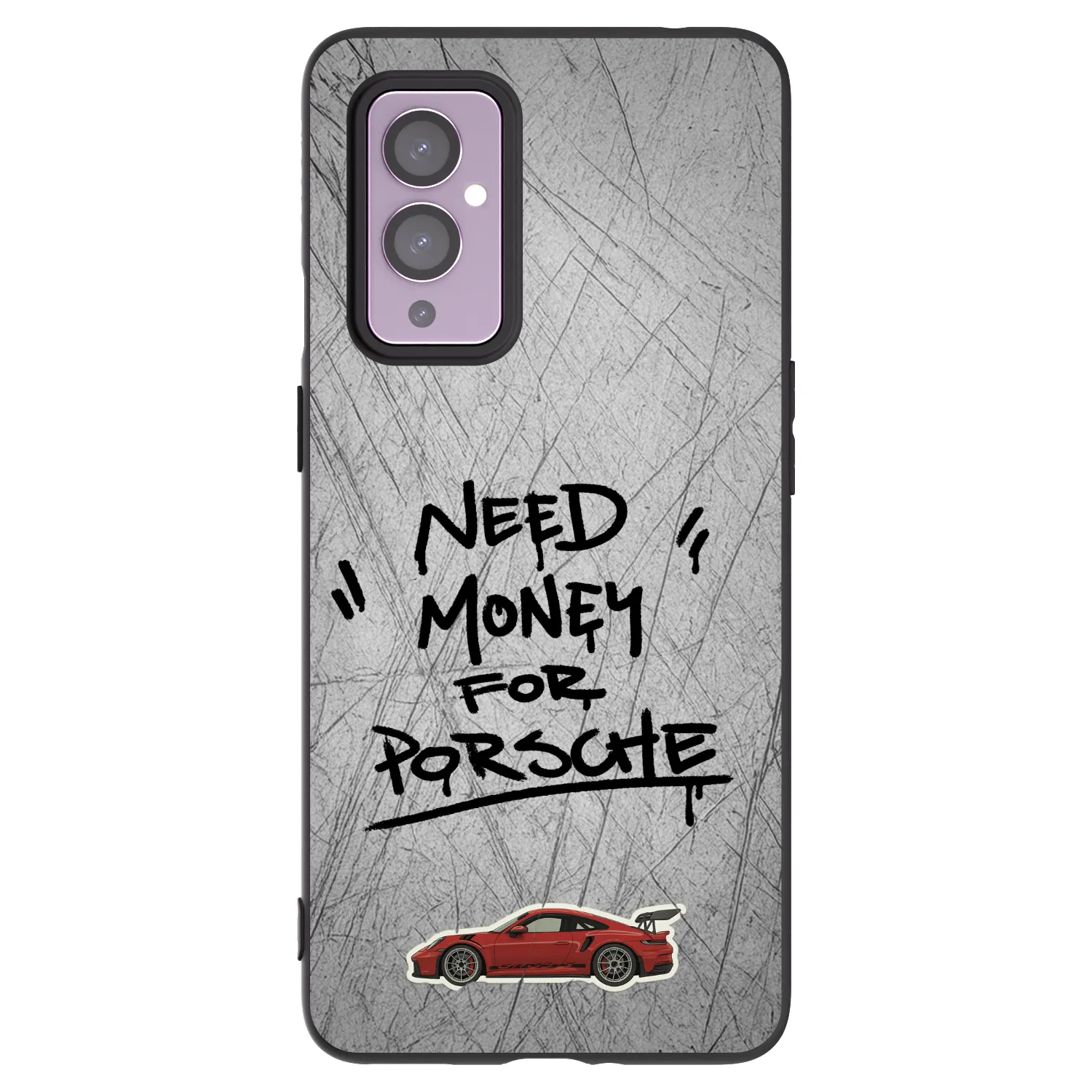 Picasee silikonowe czarne etui na OnePlus 9 - Grey Drift