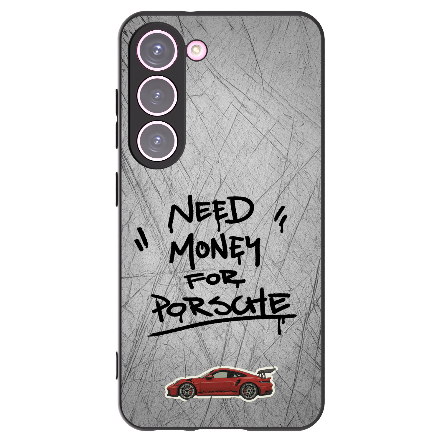 Picasee silikonowe czarne etui na Samsung Galaxy S23 5G - Grey Drift