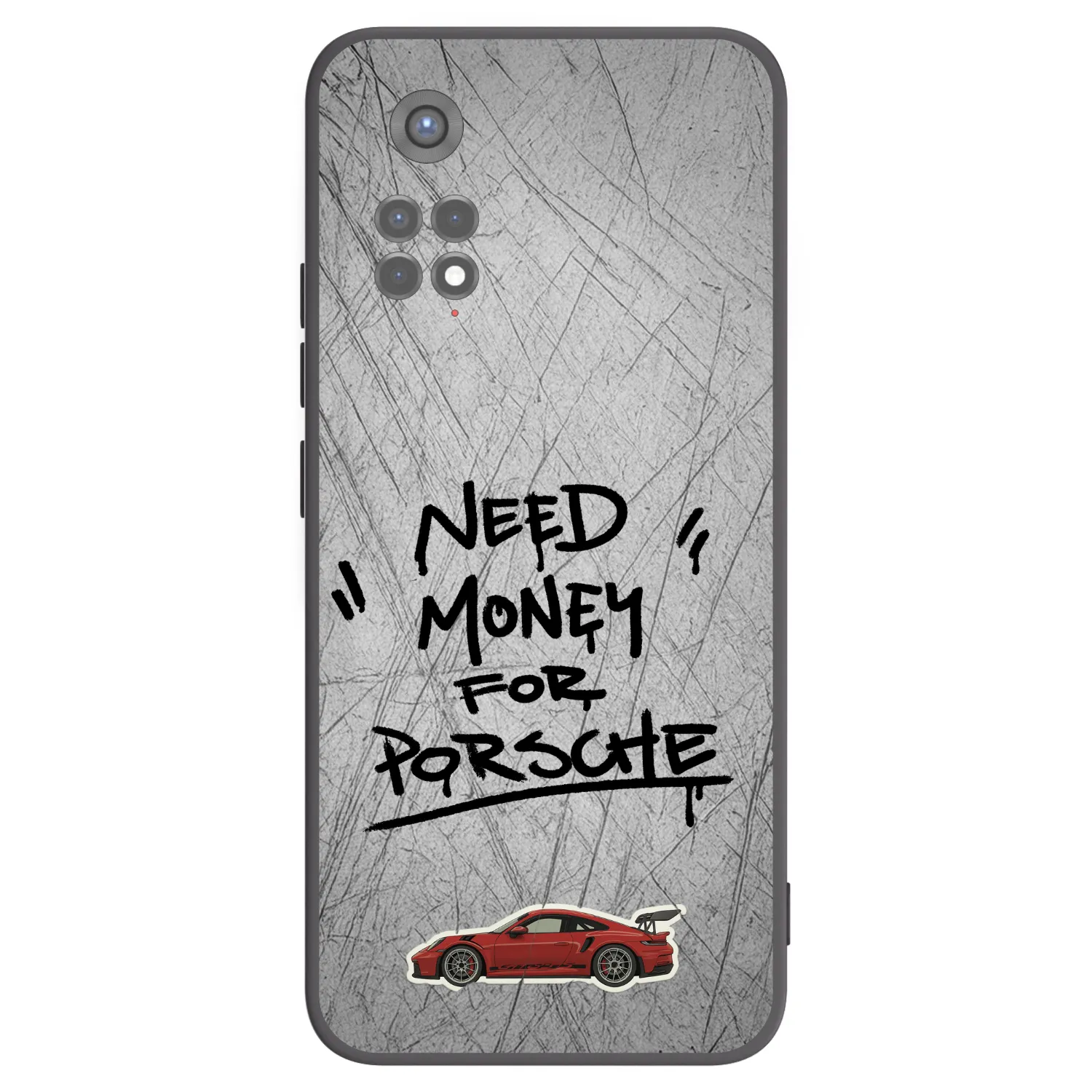 Picasee silikonowe czarne etui na Xiaomi Redmi Note 11S 5G - Grey Drift