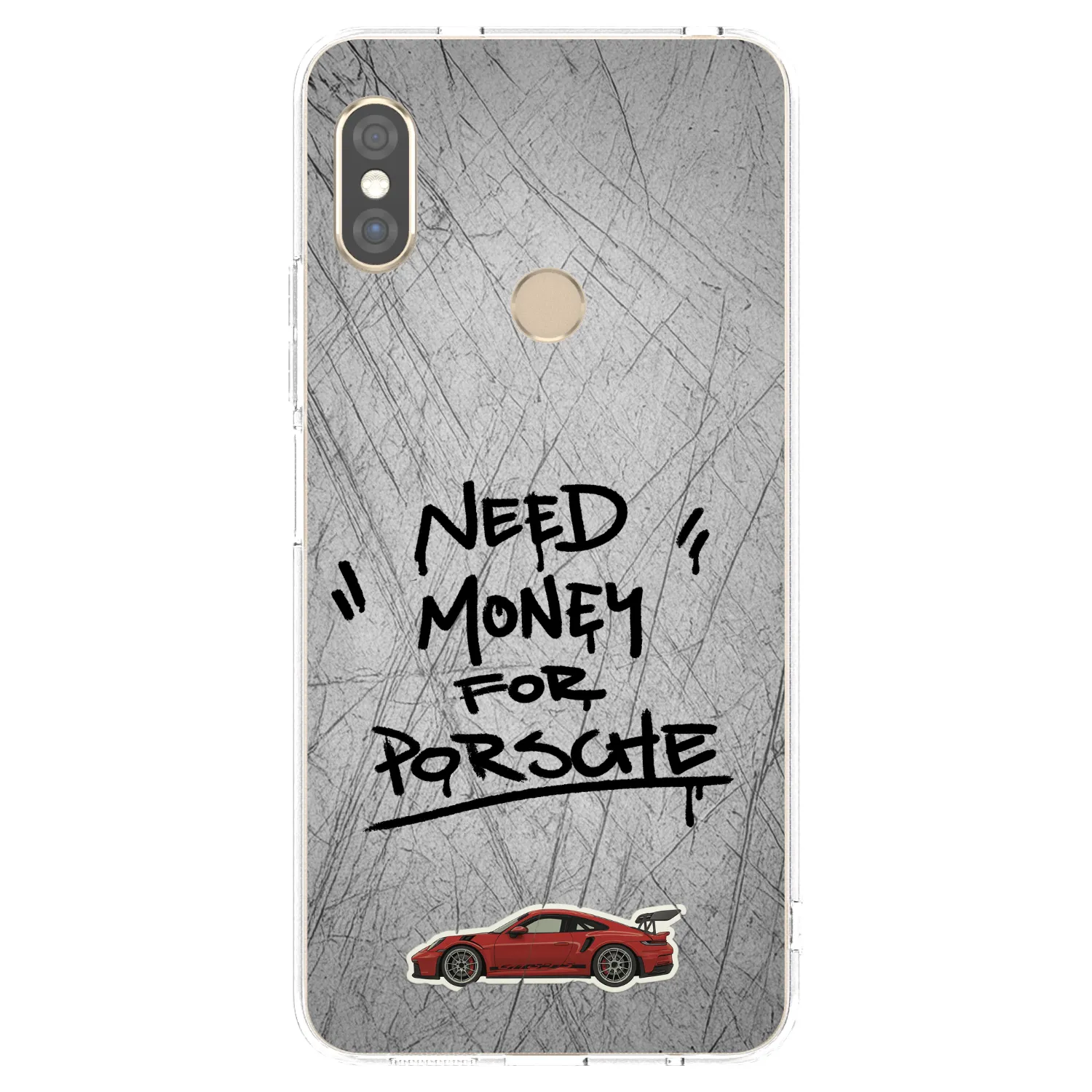 Picasee silikonowe przeźroczyste etui na Xiaomi Redmi Note 5 Global - Grey Drift