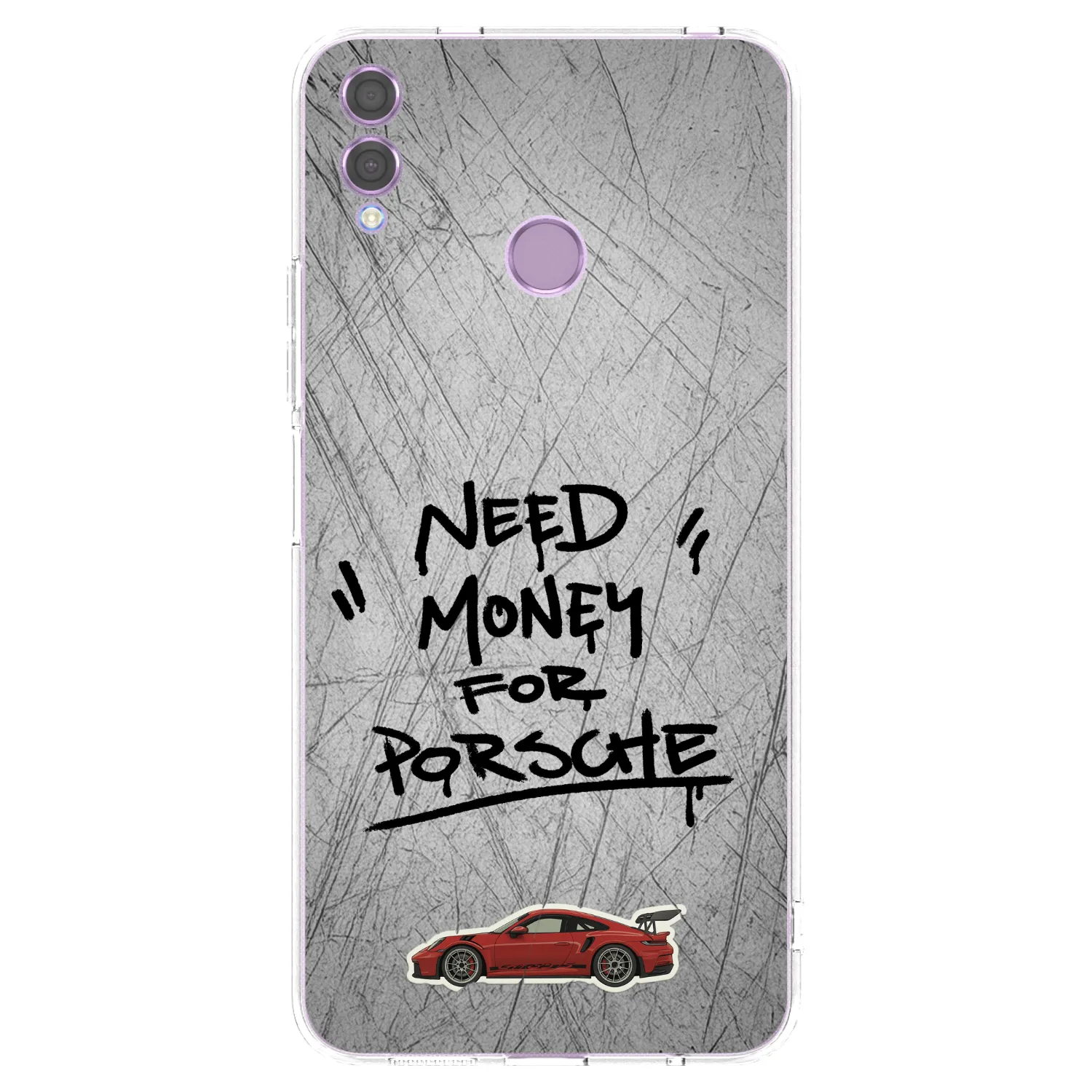 Picasee silikonowe przeźroczyste etui na Honor 8X - Grey Drift