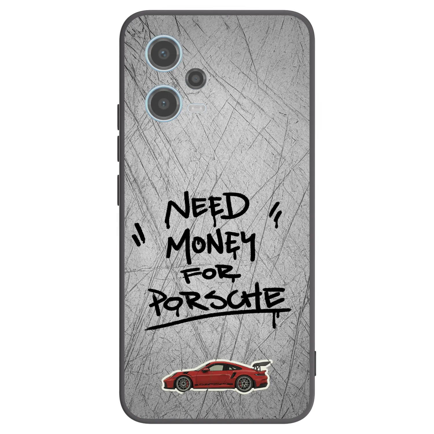 Picasee silikonowe czarne etui na Xiaomi Redmi Note 12 5G - Grey Drift