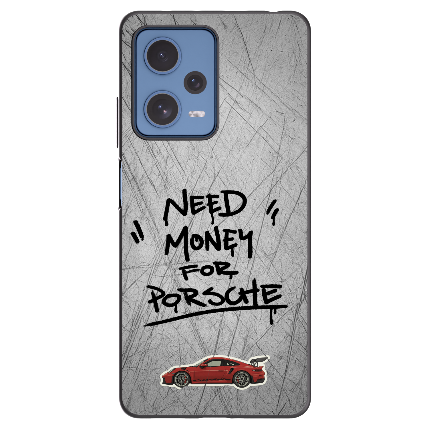 Picasee silikonowe czarne etui na Xiaomi Redmi Note 12 Pro 5G - Grey Drift