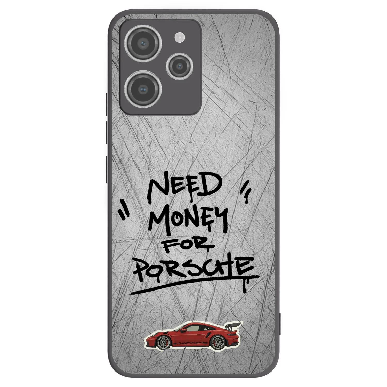 Picasee silikonowe czarne etui na Xiaomi Redmi 12 4G - Grey Drift