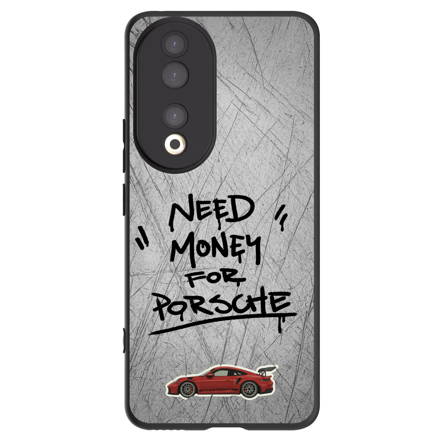 Picasee silikonowe czarne etui na Honor 90 5G - Grey Drift