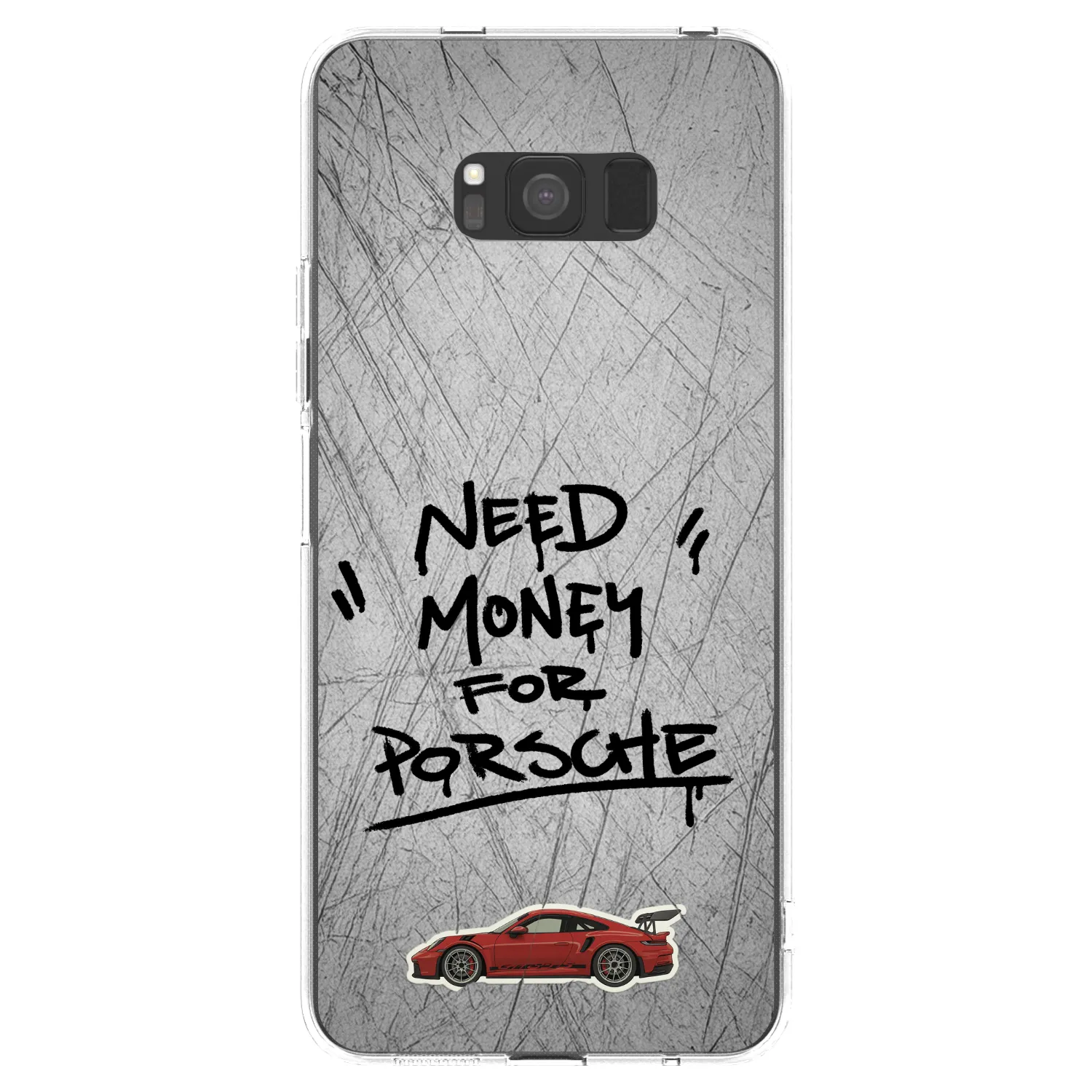 Picasee silikonowe przeźroczyste etui na Samsung Galaxy S8 G950F - Grey Drift