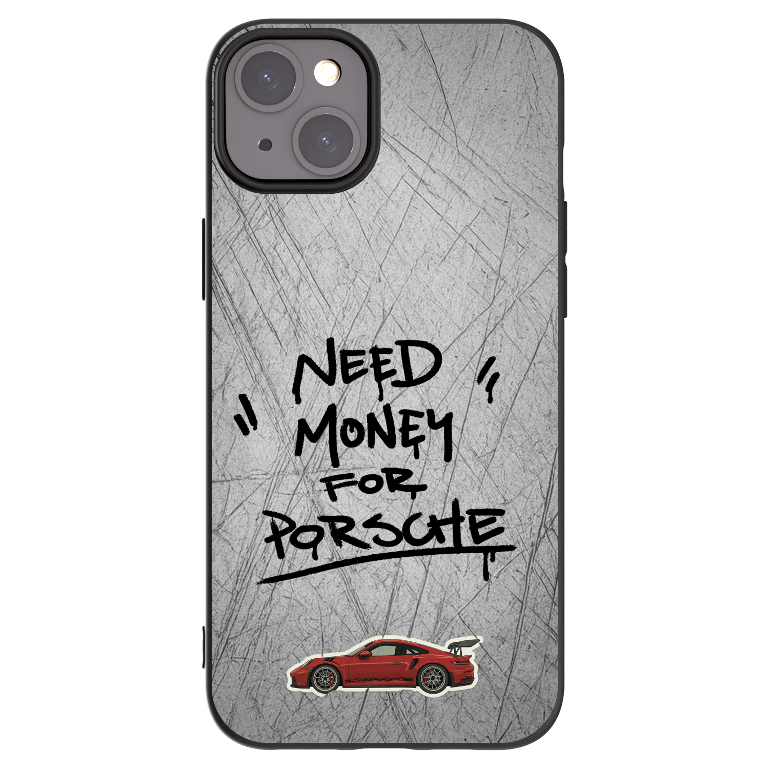 Picasee silikonowe czarne etui na Apple iPhone 15 Plus - Grey Drift