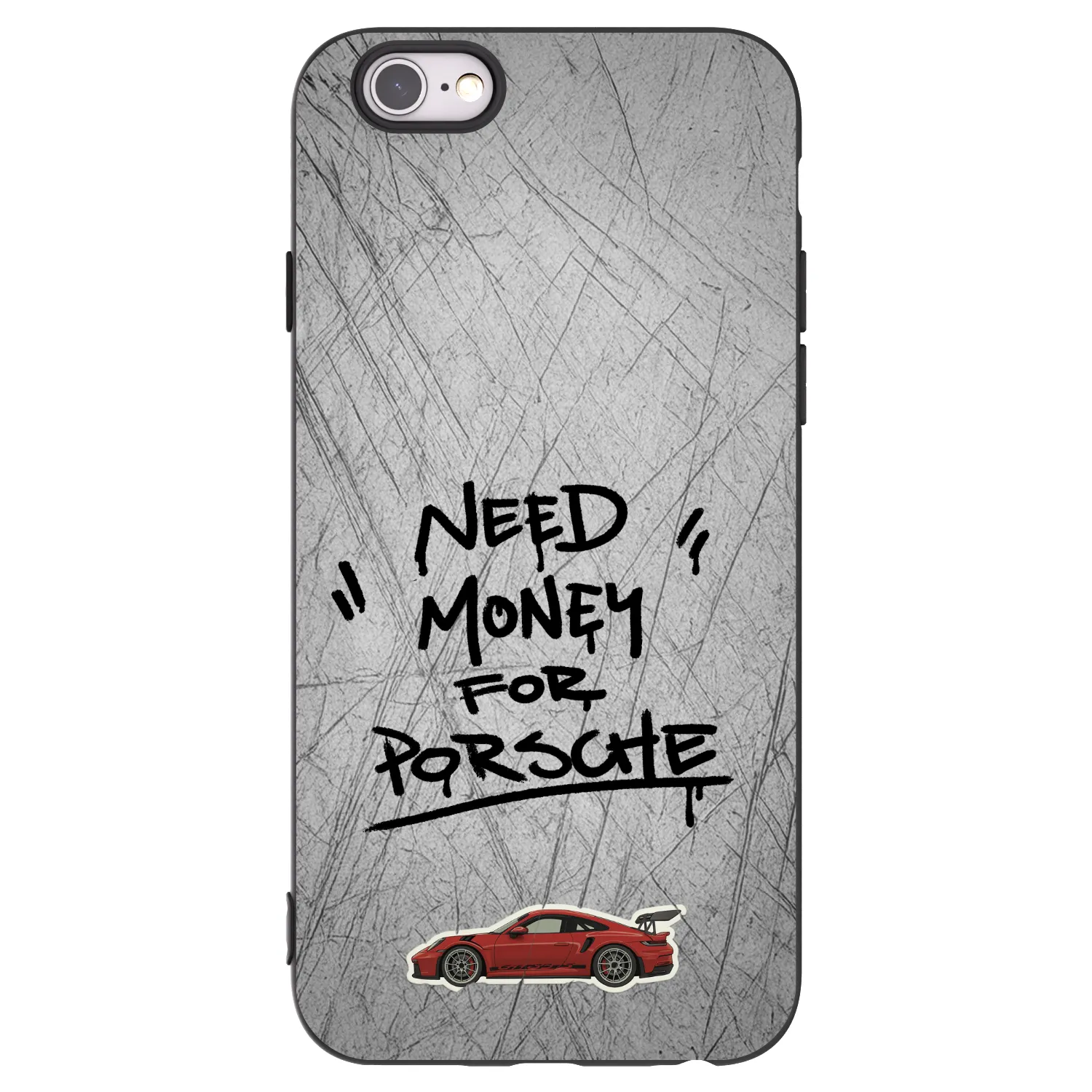 Picasee silikonowe czarne etui na Apple iPhone 6/6S - Grey Drift