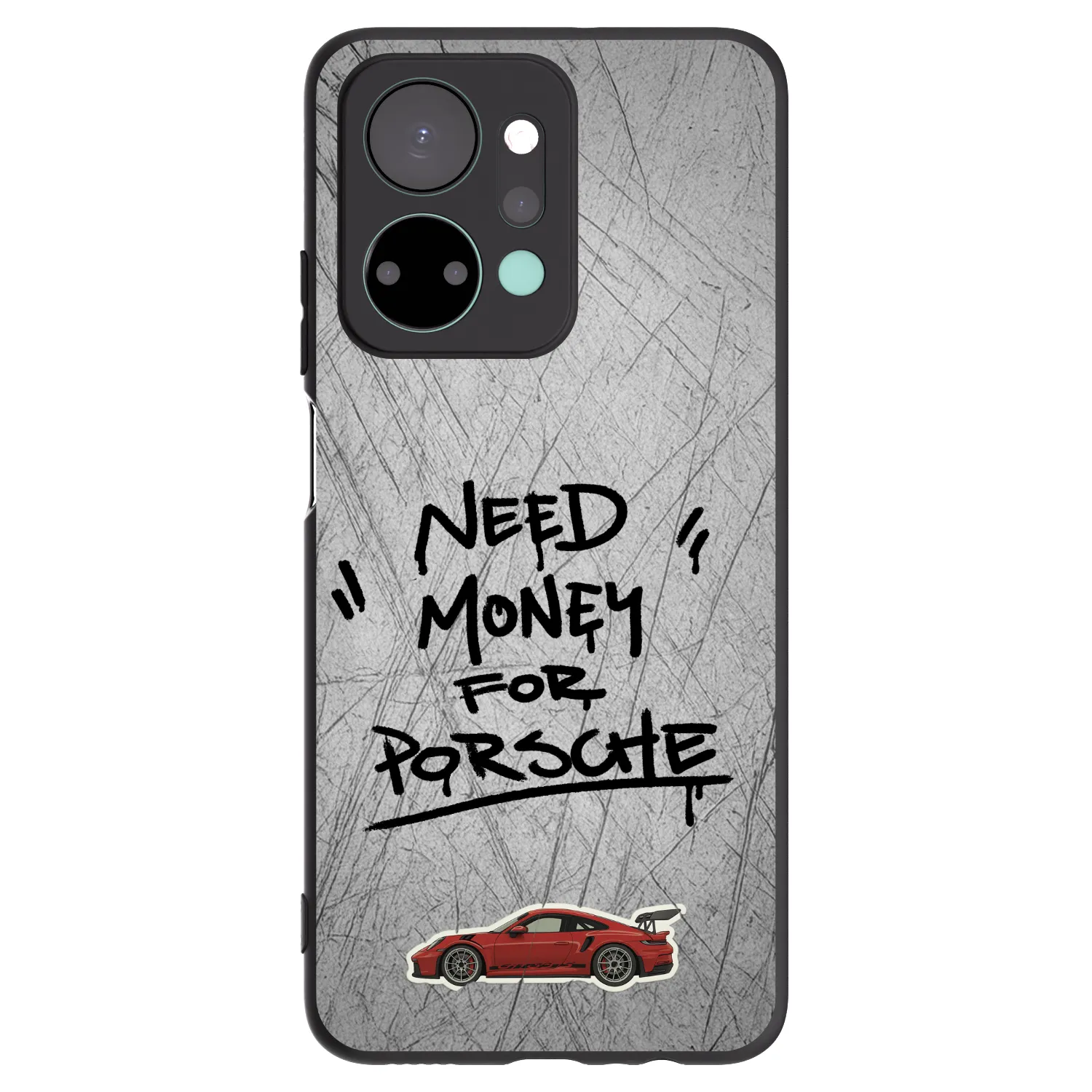 Picasee silikonowe czarne etui na Honor X7a - Grey Drift