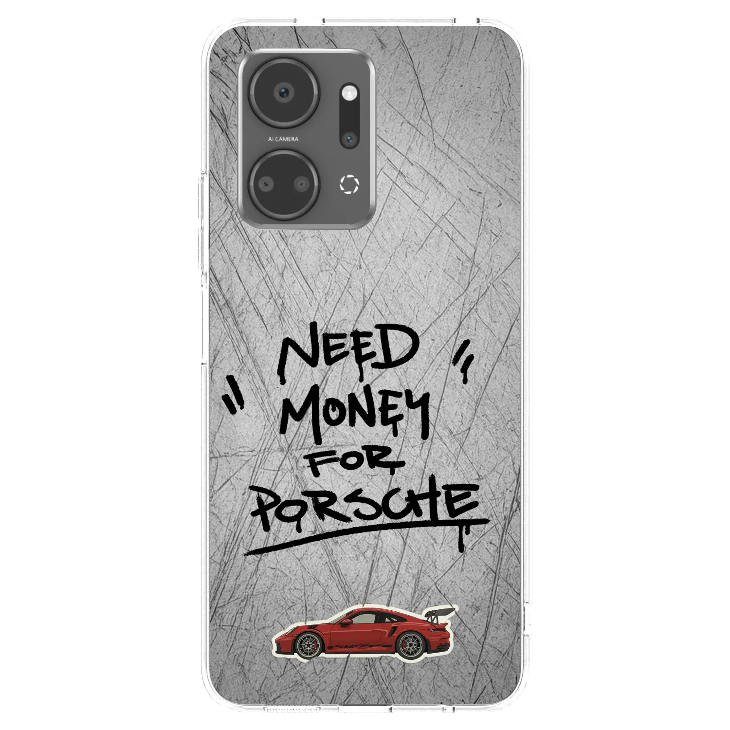 Picasee silikonowe przeźroczyste etui na Honor X7a - Grey Drift