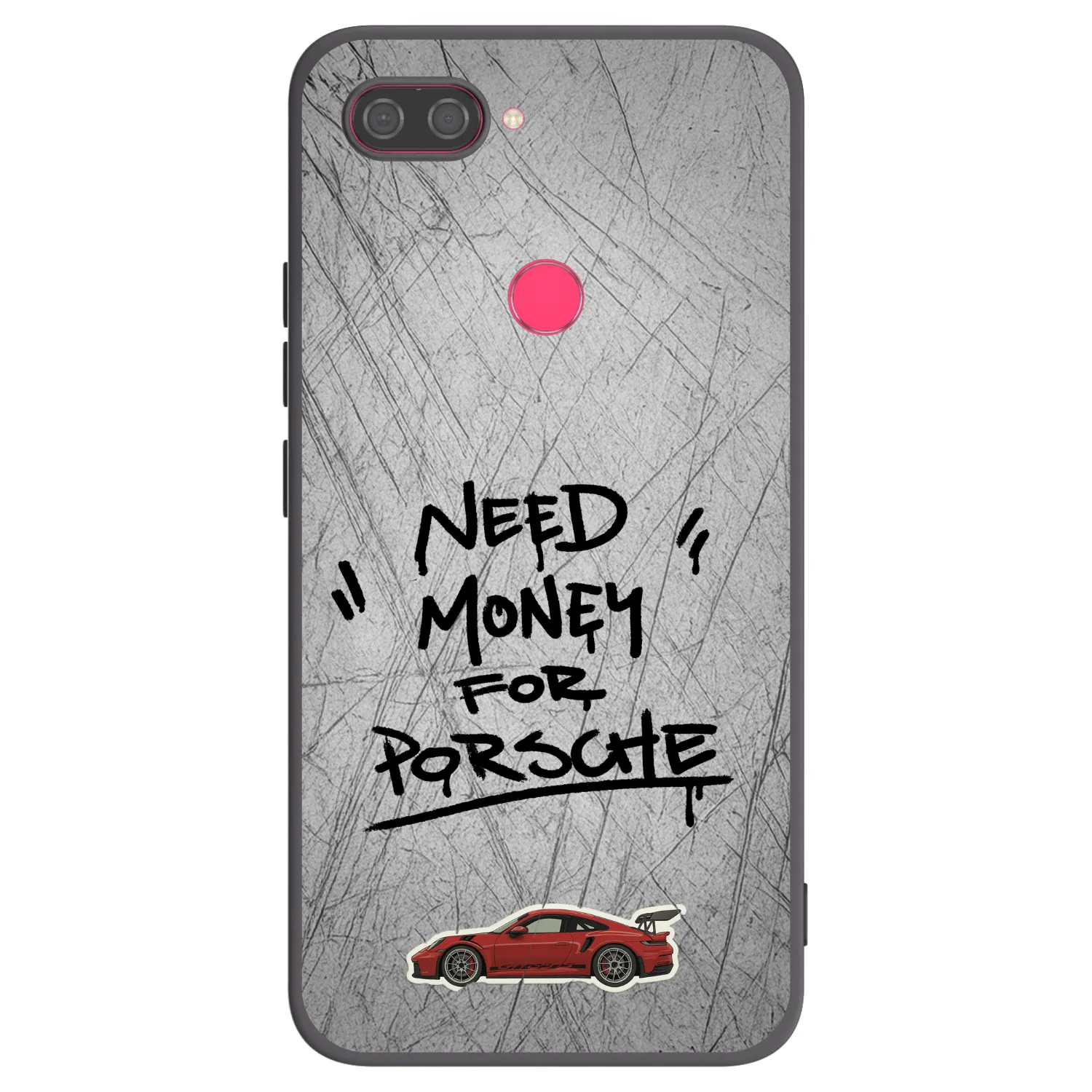 Picasee silikonowe czarne etui na Xiaomi Mi 8 Lite - Grey Drift