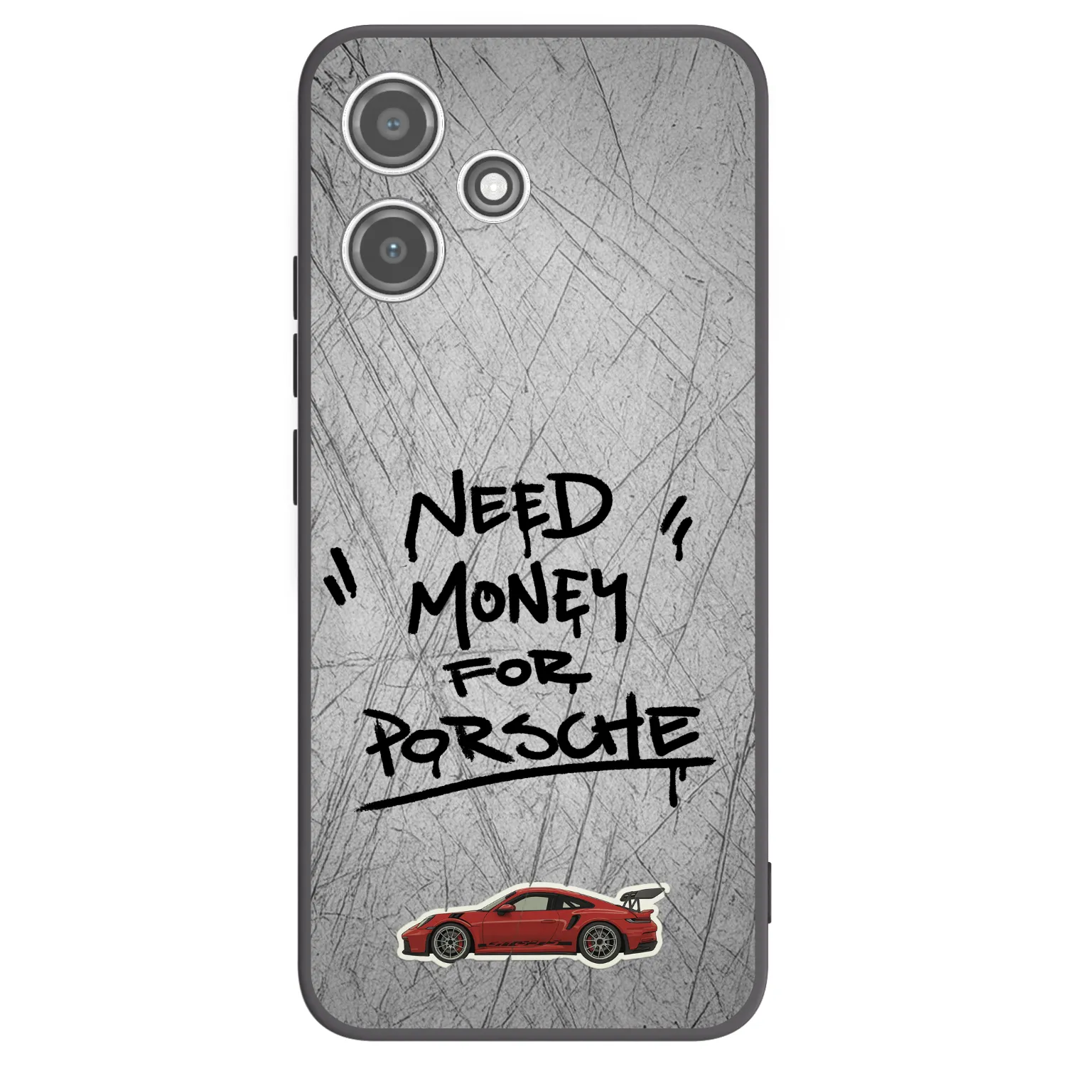 Picasee silikonowe czarne etui na Xiaomi Redmi 12 5G - Grey Drift