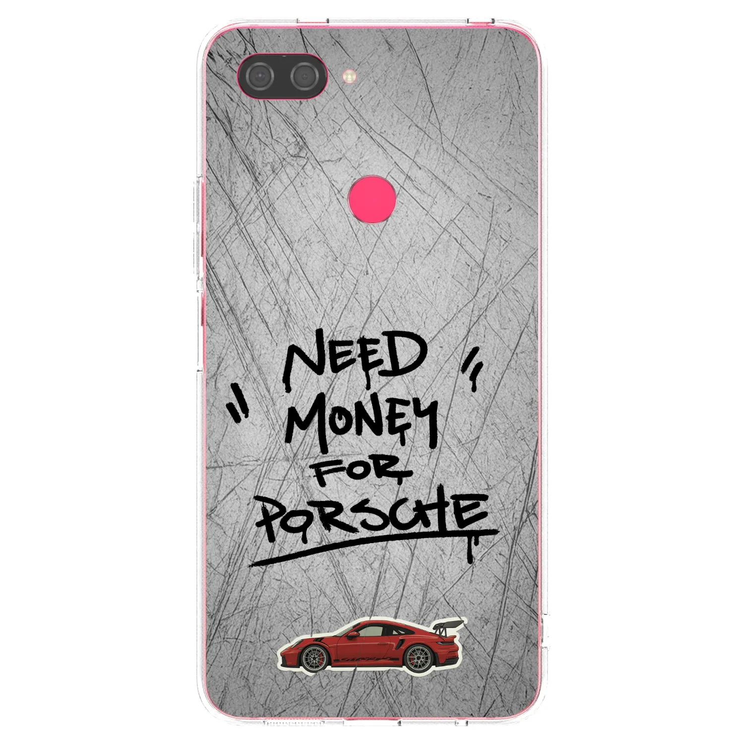 Picasee silikonowe przeźroczyste etui na Xiaomi Mi 8 Lite - Grey Drift