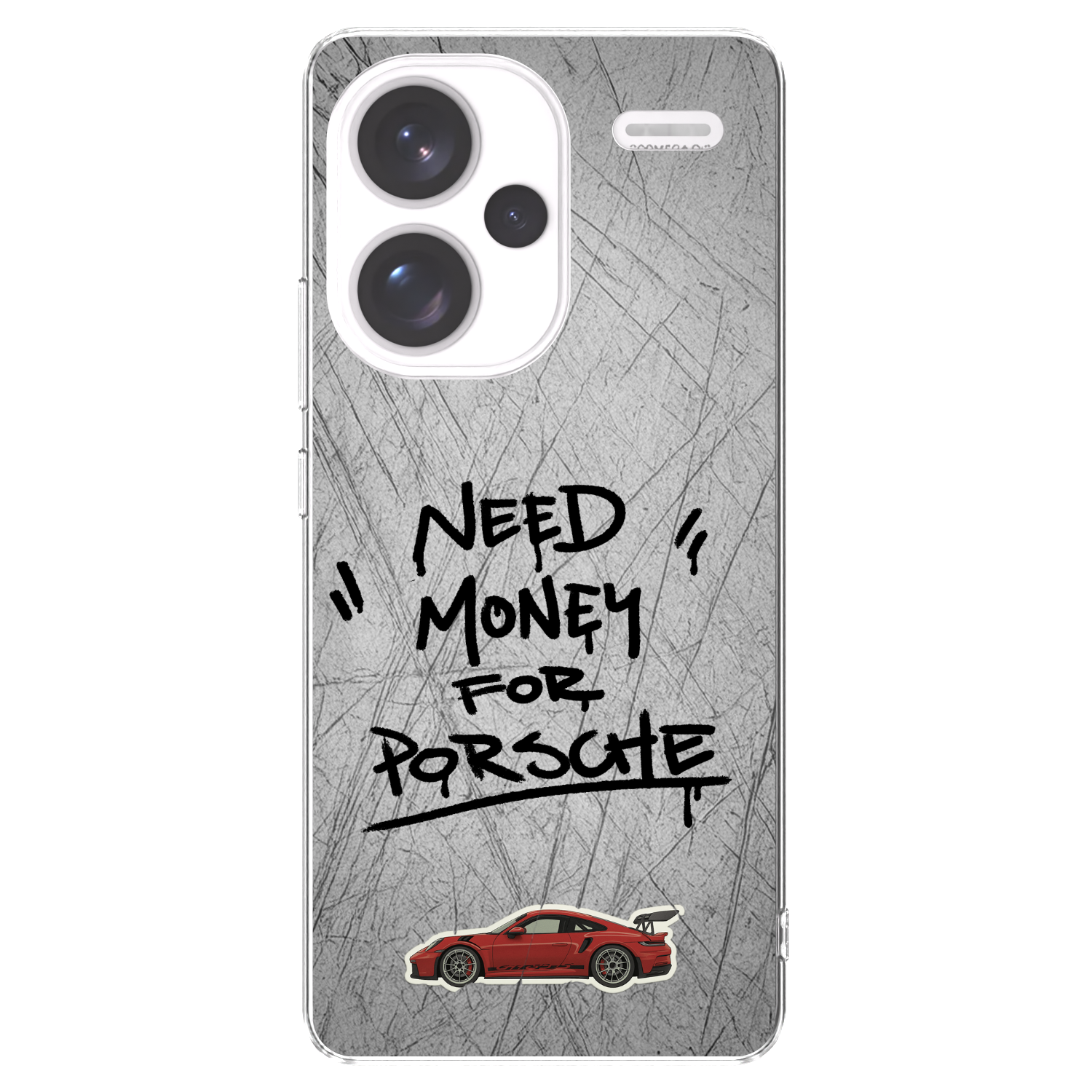 Picasee silikonowe przeźroczyste etui na Xiaomi Redmi Note 13 Pro+ 5G - Grey Drift