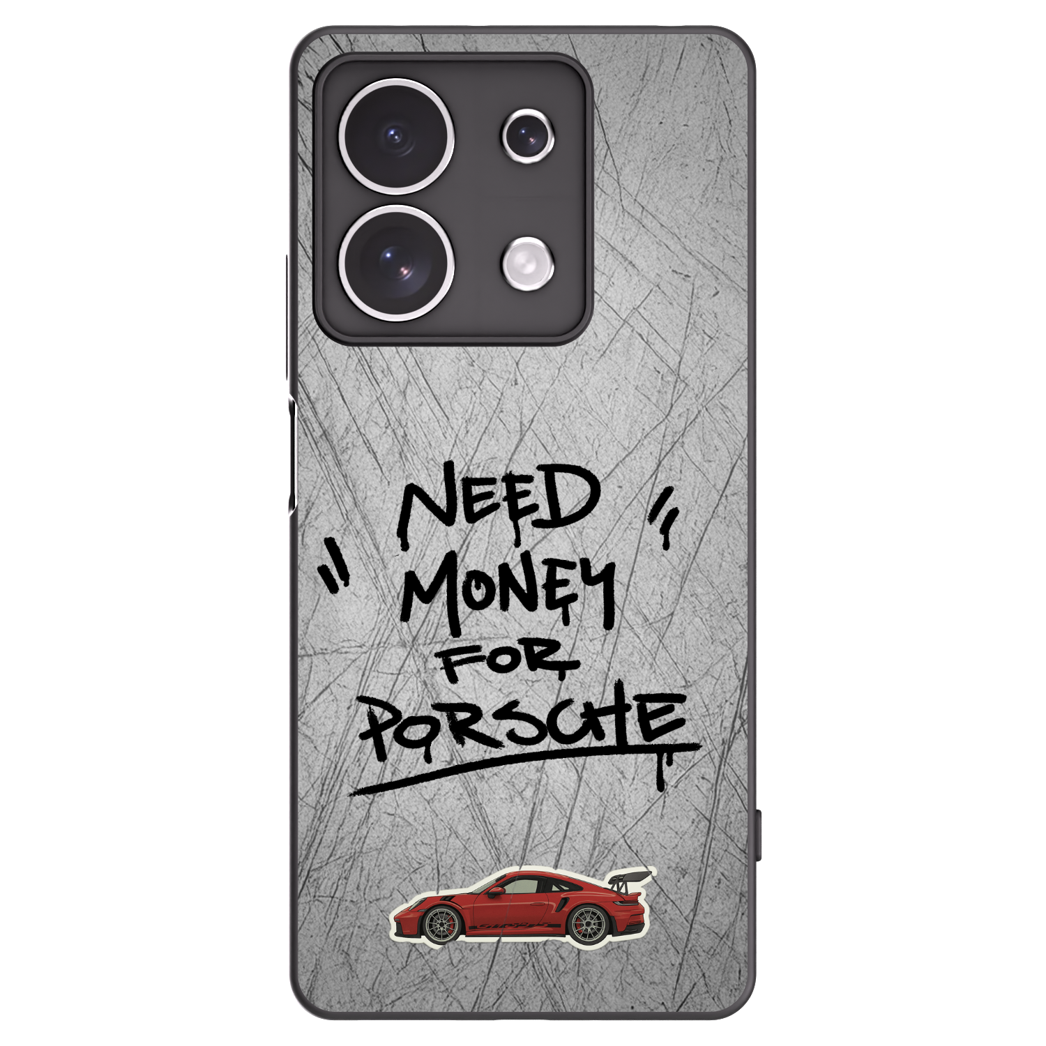 Picasee silikonowe czarne etui na Xiaomi Redmi Note 13 4G - Grey Drift