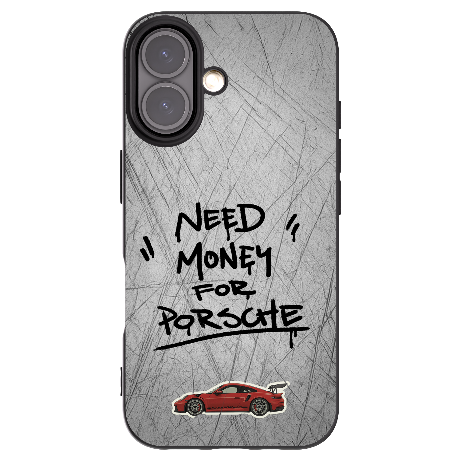 Picasee silikonowe czarne etui na Apple iPhone 16 - Grey Drift